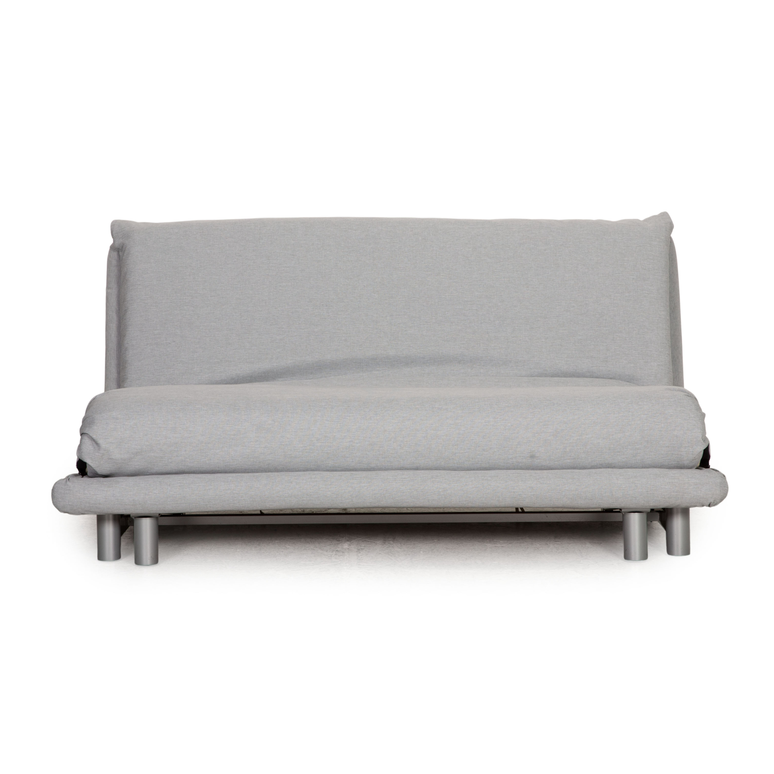 Multy Schlafsofa 2-Sitzer Stoff Hellgrau Neubezug