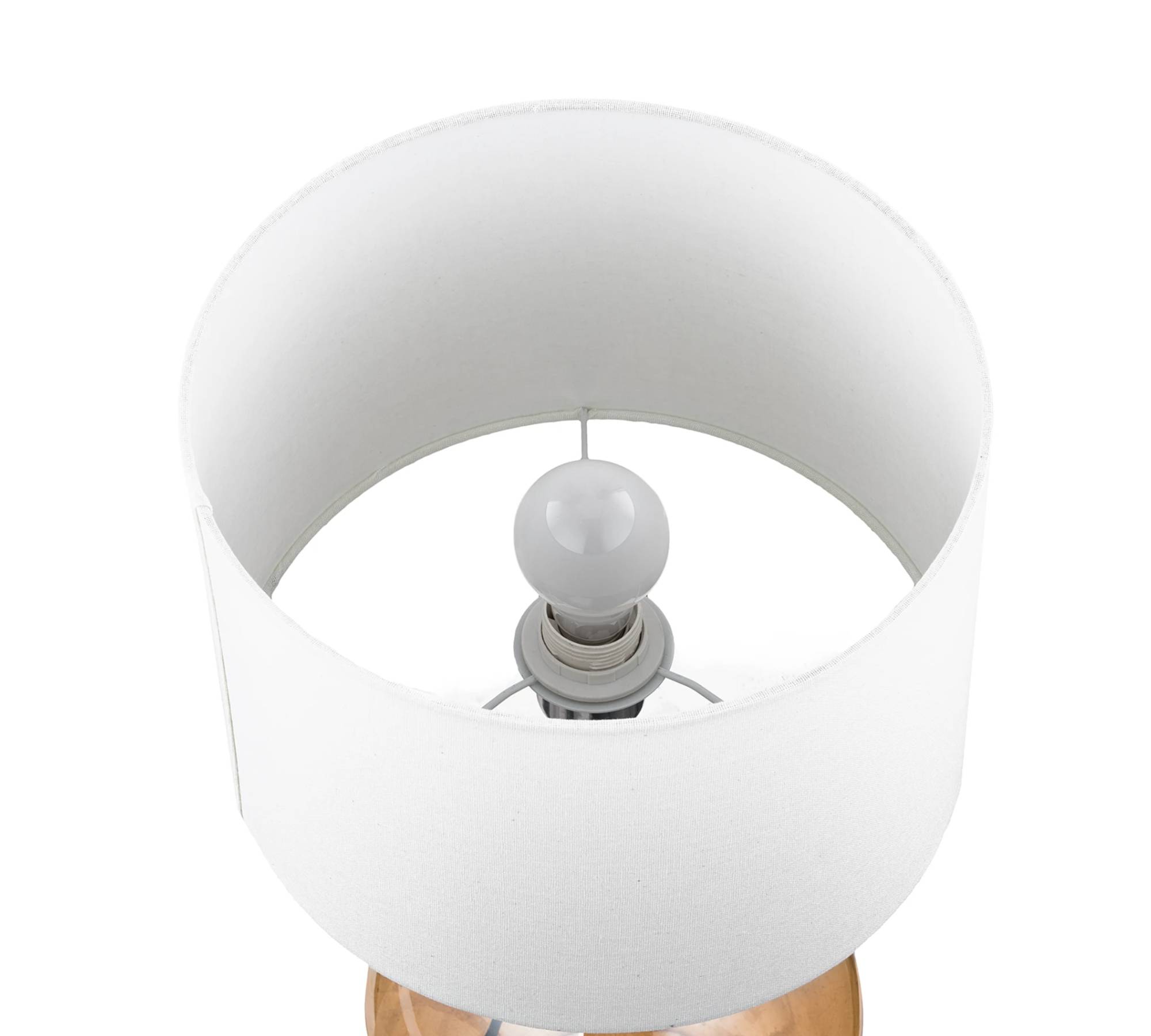 Tischleuchte Mischgewebe Creme