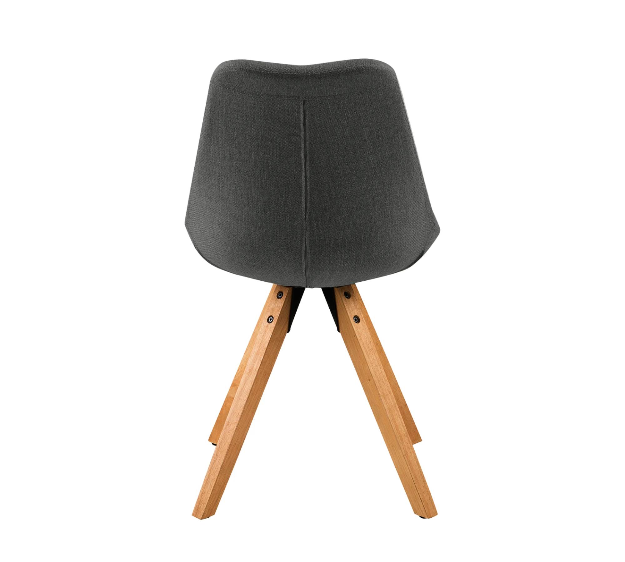 Upholstered chair ALEDAS Webstoff Cors: Dark grey brown set of 2