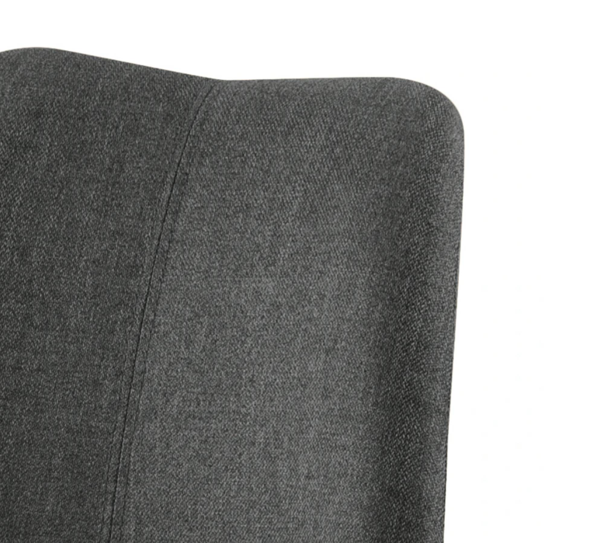 Upholstered chair ALEDAS Webstoff Cors: Dark grey brown set of 2