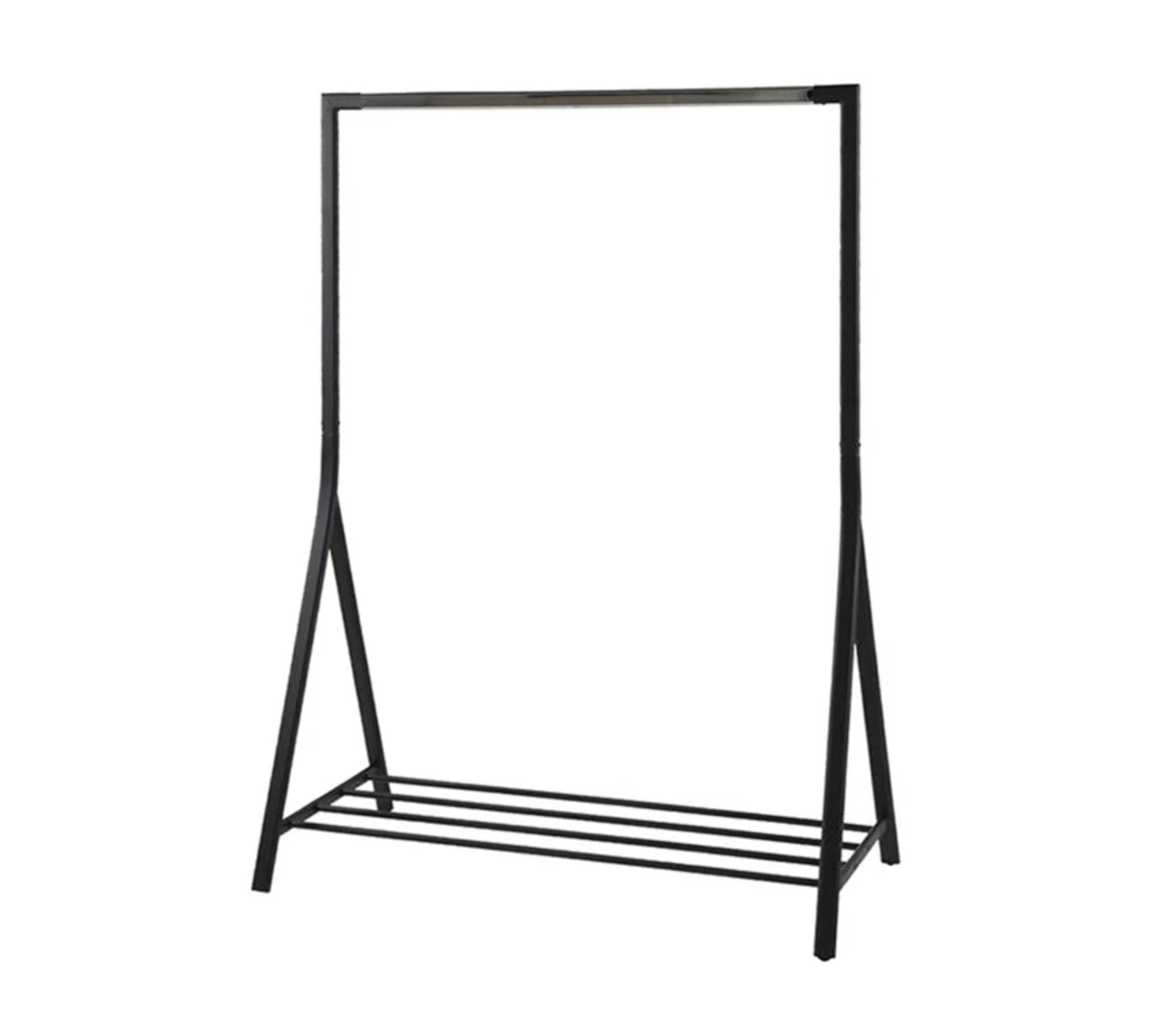 Garderobenständer Metall Chrom Schwarz