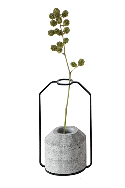 Weight Concrete vase Steel Grey