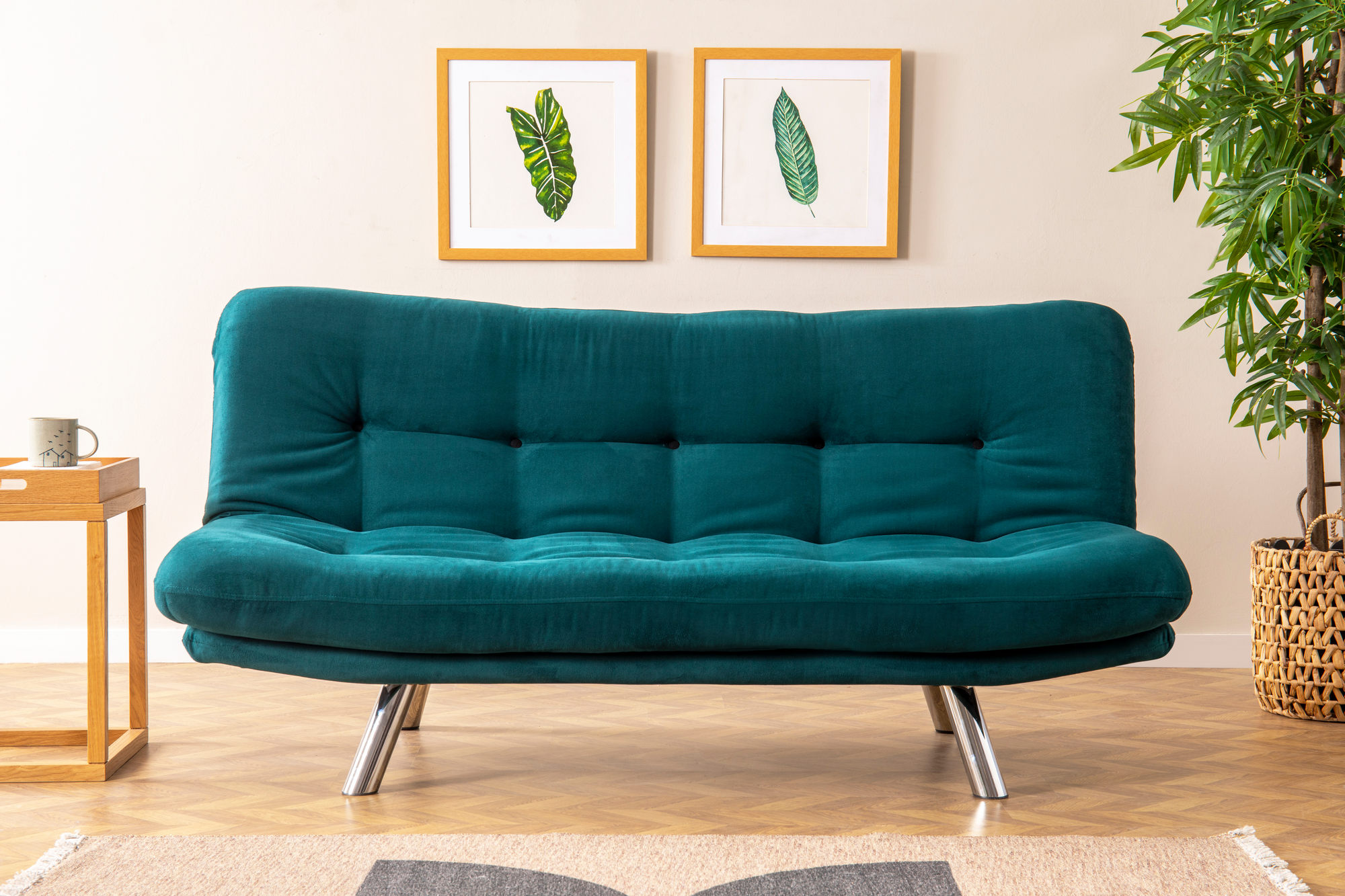 Misa Small Sofa 3-seater petrol green