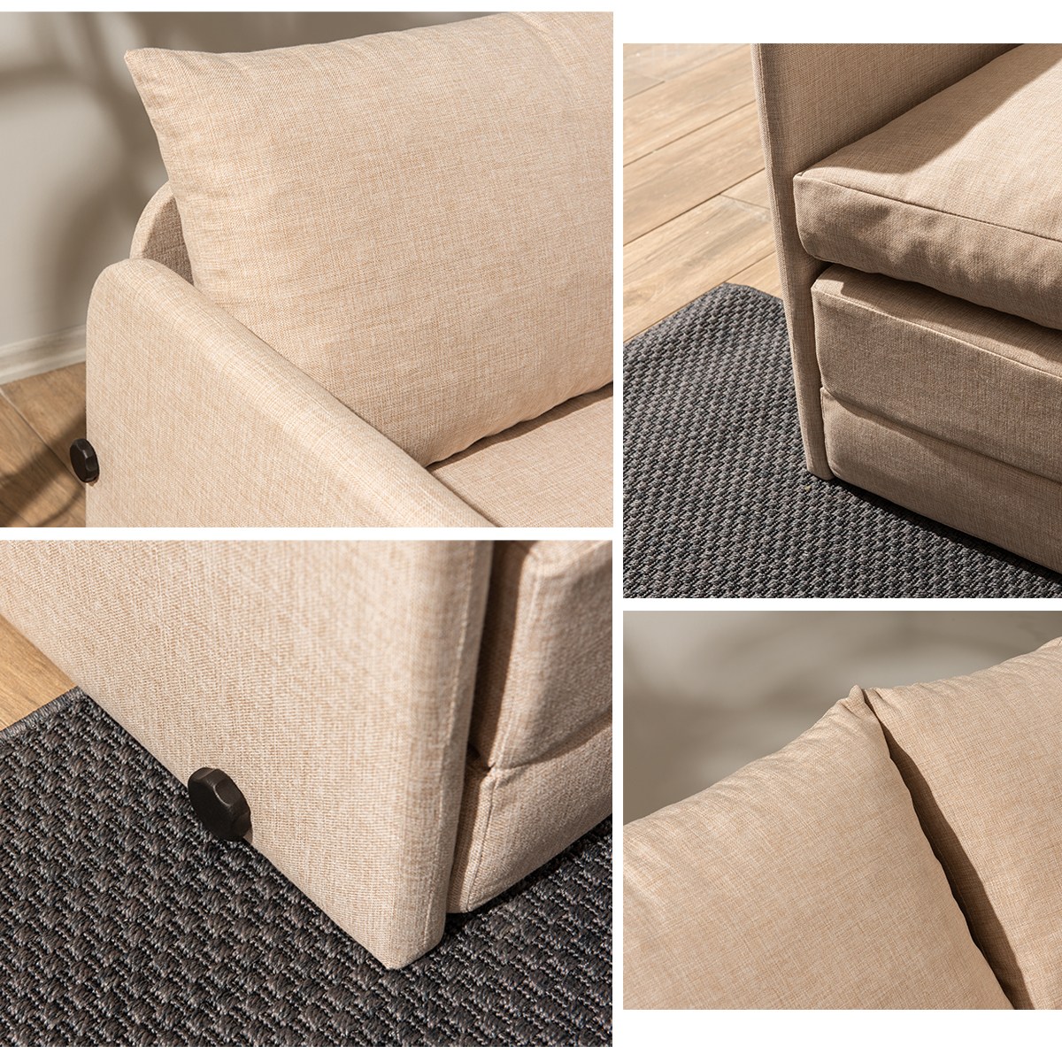 Saga Sofa Bed 2-seater Beige