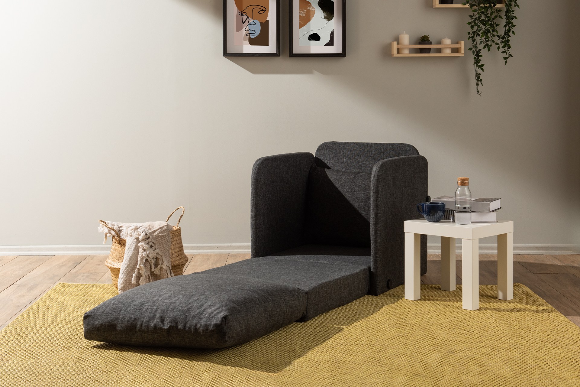 Saga Sleeper Sofa 1-seater Dark Grey