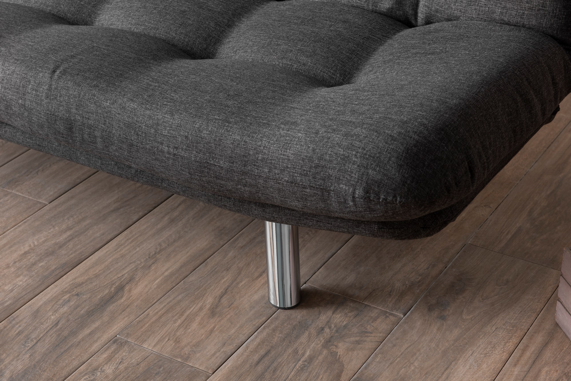 Misa Small Sofa Bed 3-seater Dark Grey