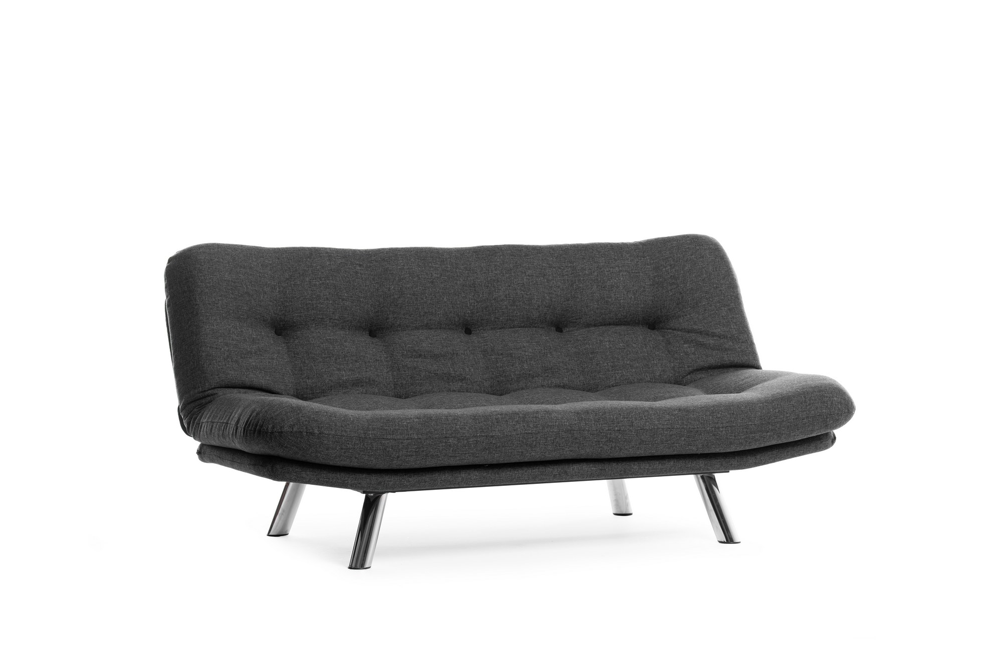 Misa Small Sofa Bed 3-seater Dark Grey