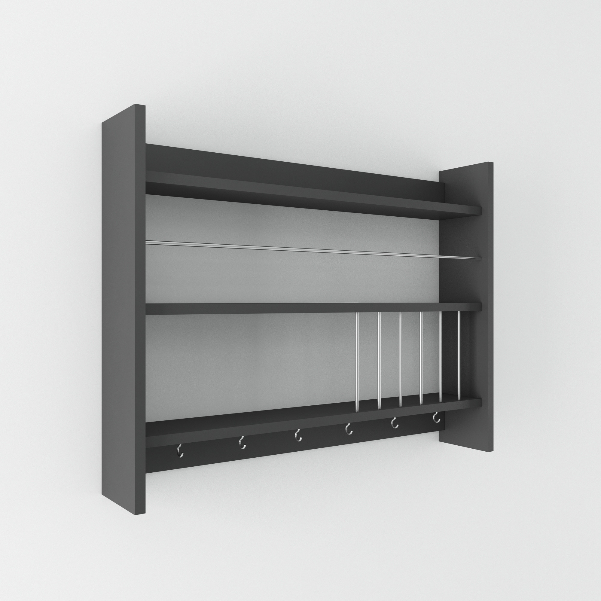 Kolin Regal Holzfurnier Anthrazit