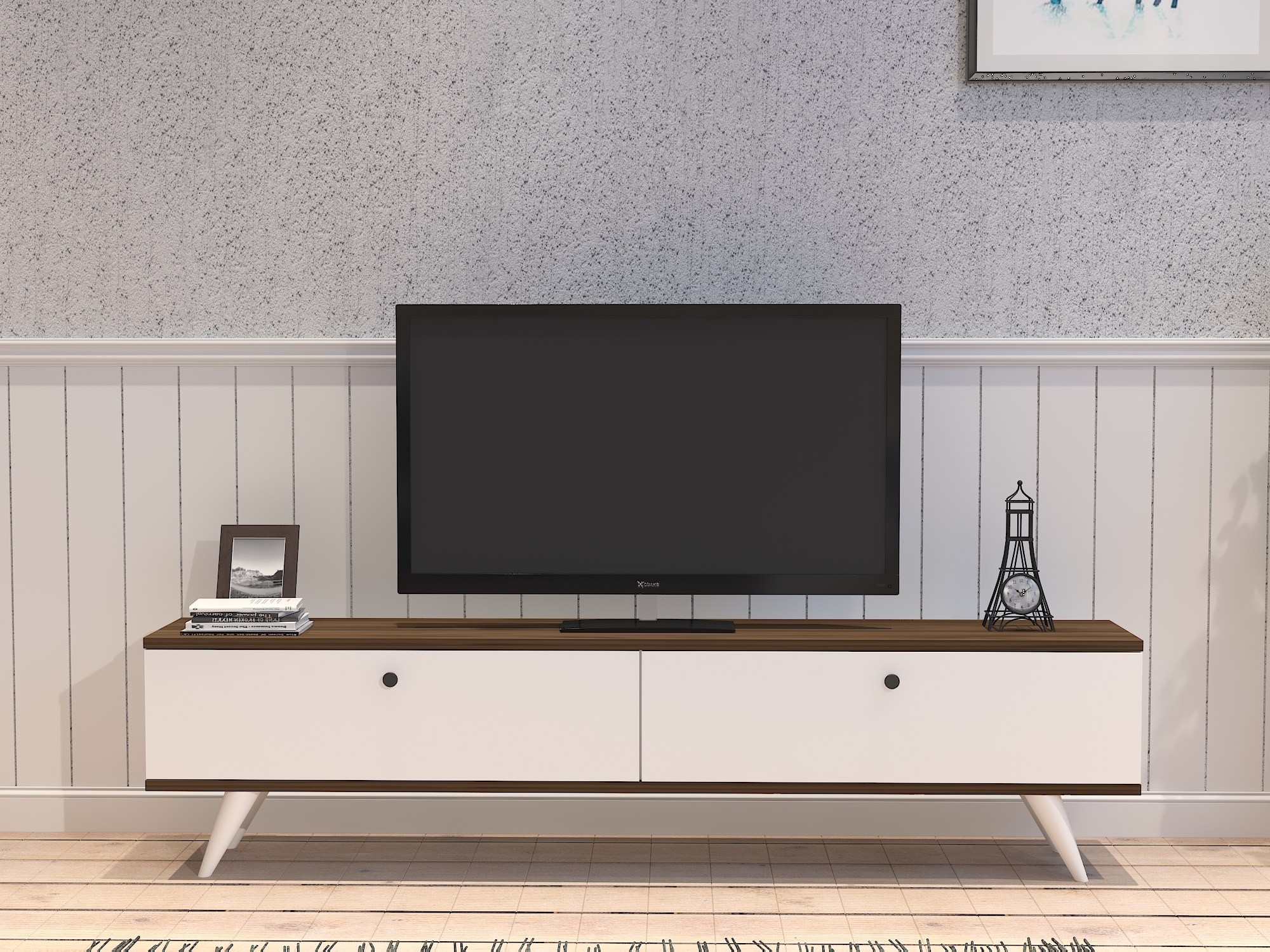 Paris Lowboard Wood Veneer White