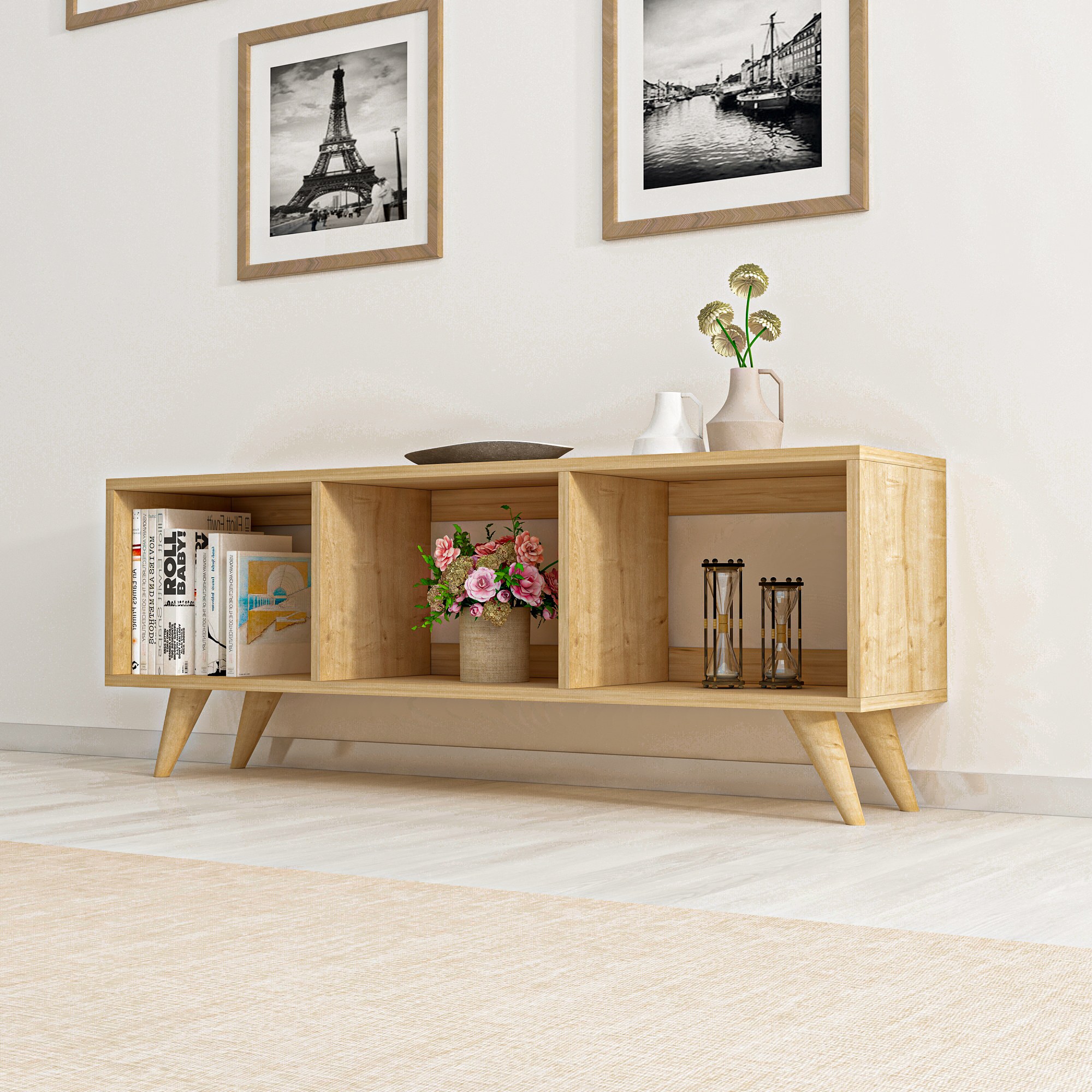 Tina Lowboard Wood veneer Sapphire