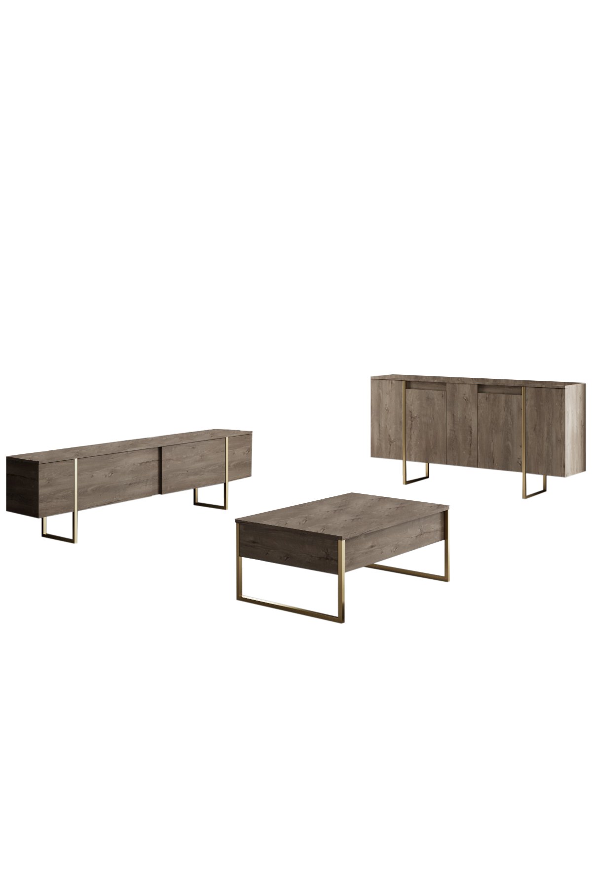 Luxury console veneer gold