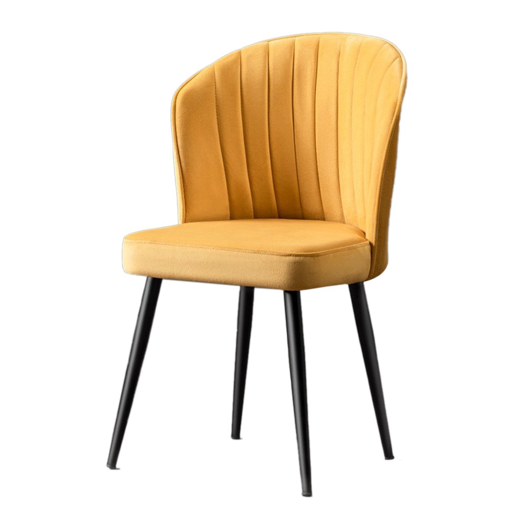 2x Rubi Dining Chair Yellow Black