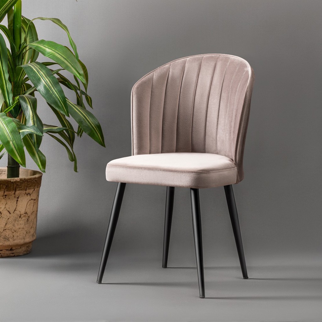 2x Rubi Dining chair Cappuccino Black