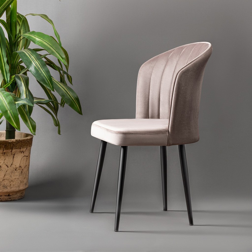 2x Rubi Dining chair Cappuccino Black
