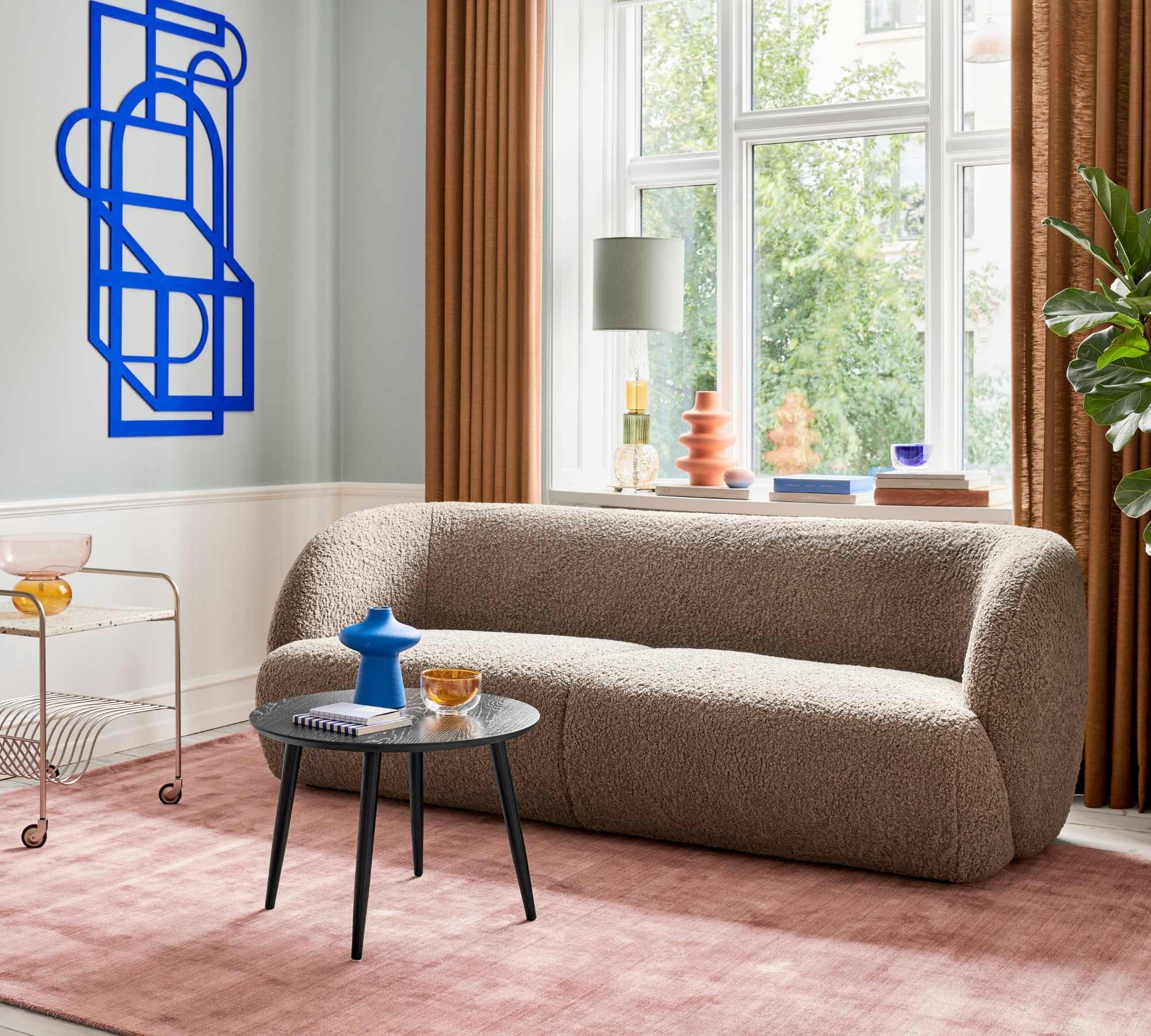 Hubert Couchtisch Furnier 60cm Durchmesser