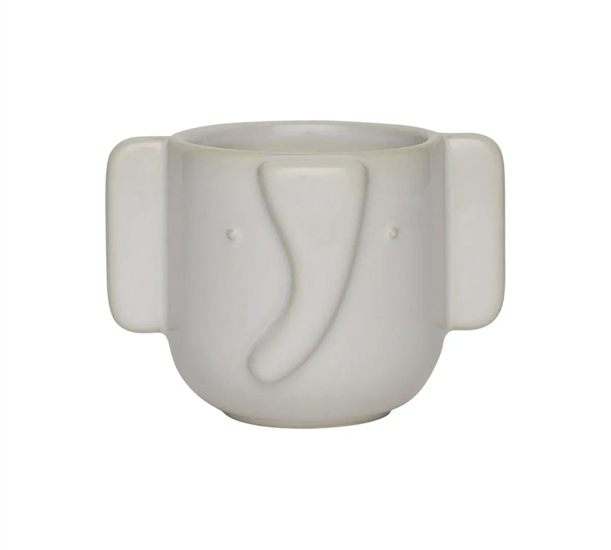 Elephant Pot Ceramic Cream