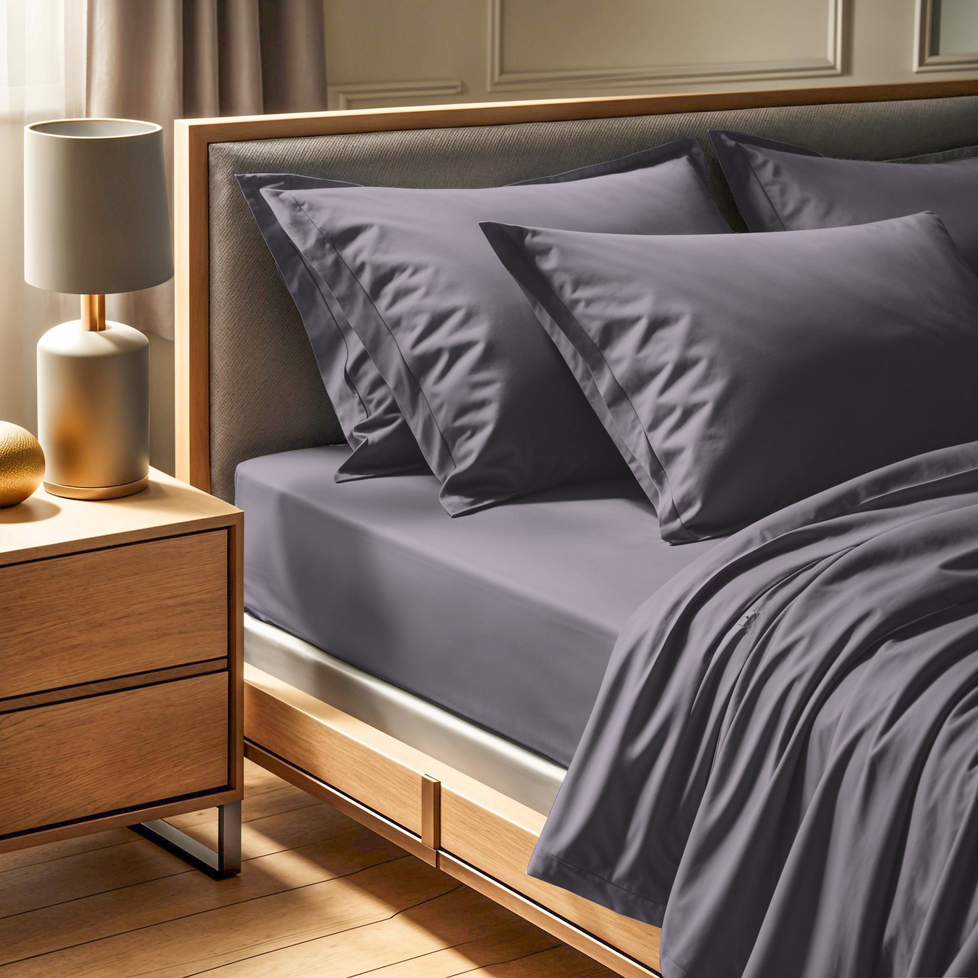 Fitted sheet Cotton Grey 100cm x 200cm