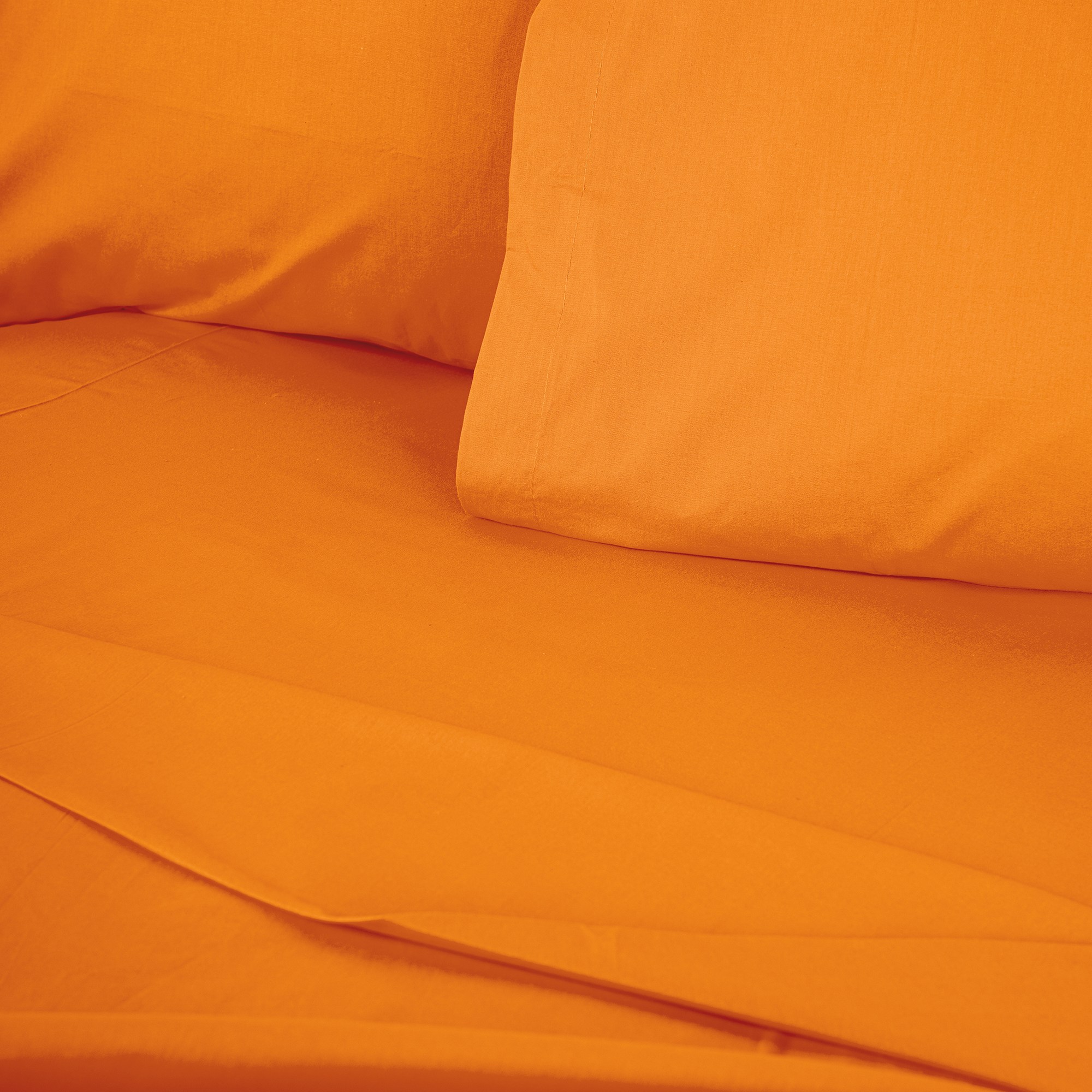 Fitted sheet Cotton Orange 100cm x 200cm