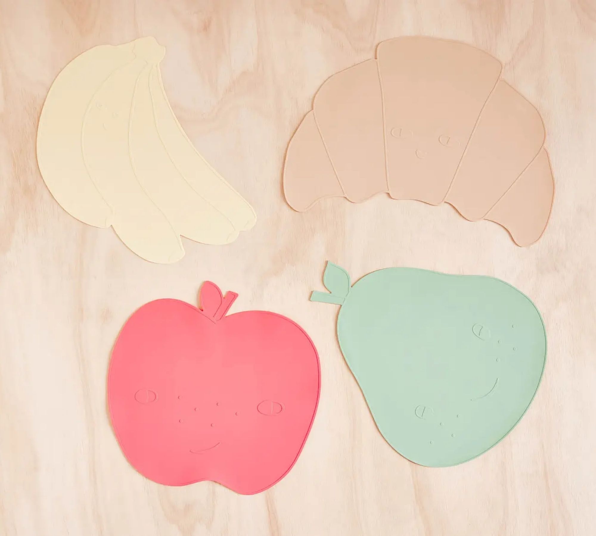 Yummy Apple Placemat Silicone Red