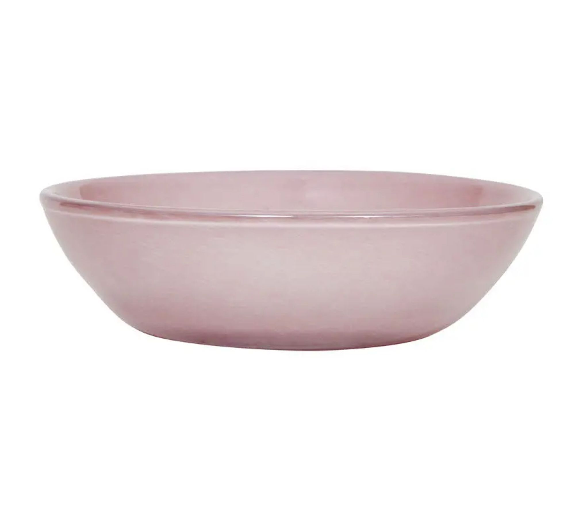 Kojo Bowl Large Glass Pink