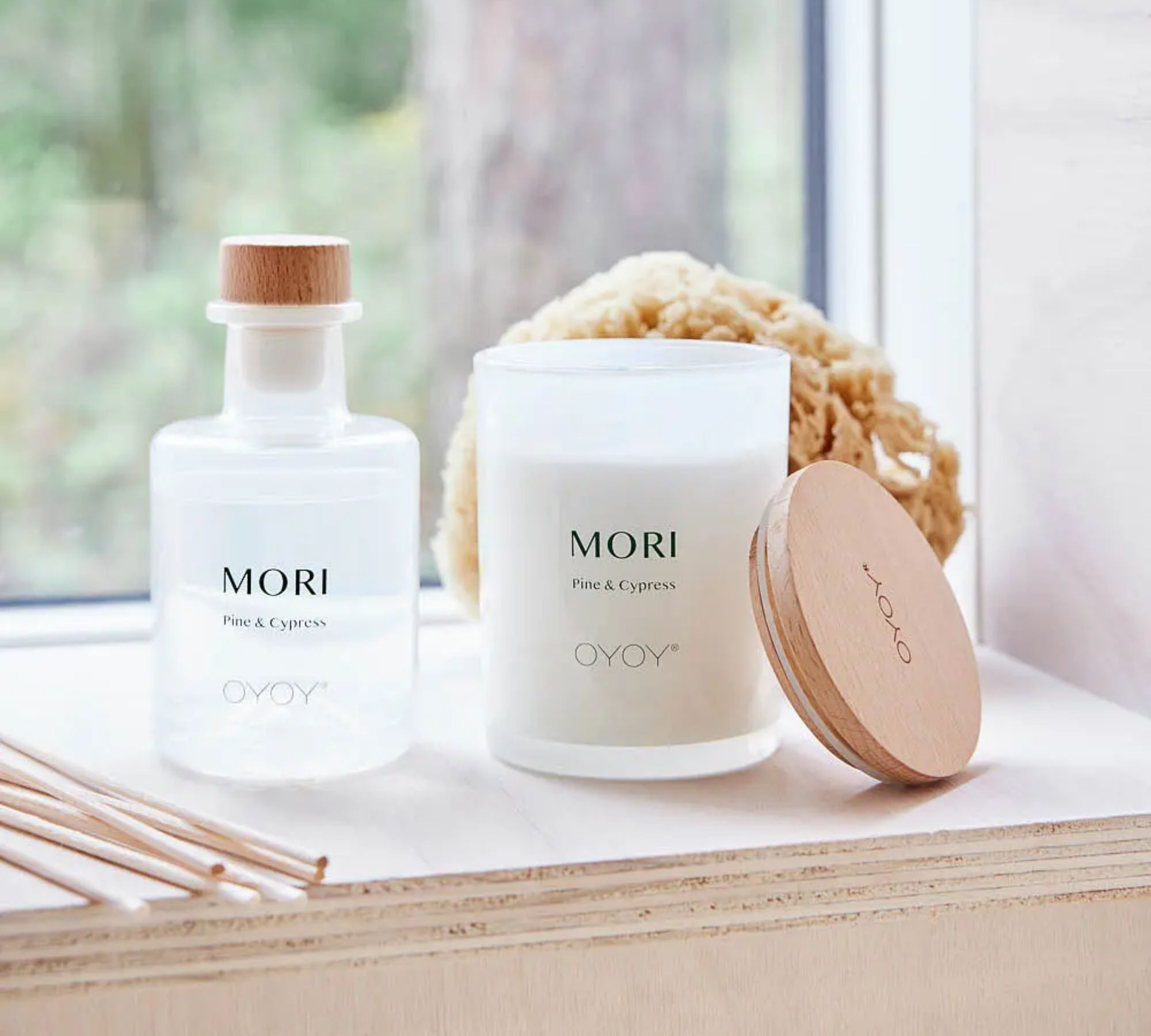 Mori diffuser glass wood transparent