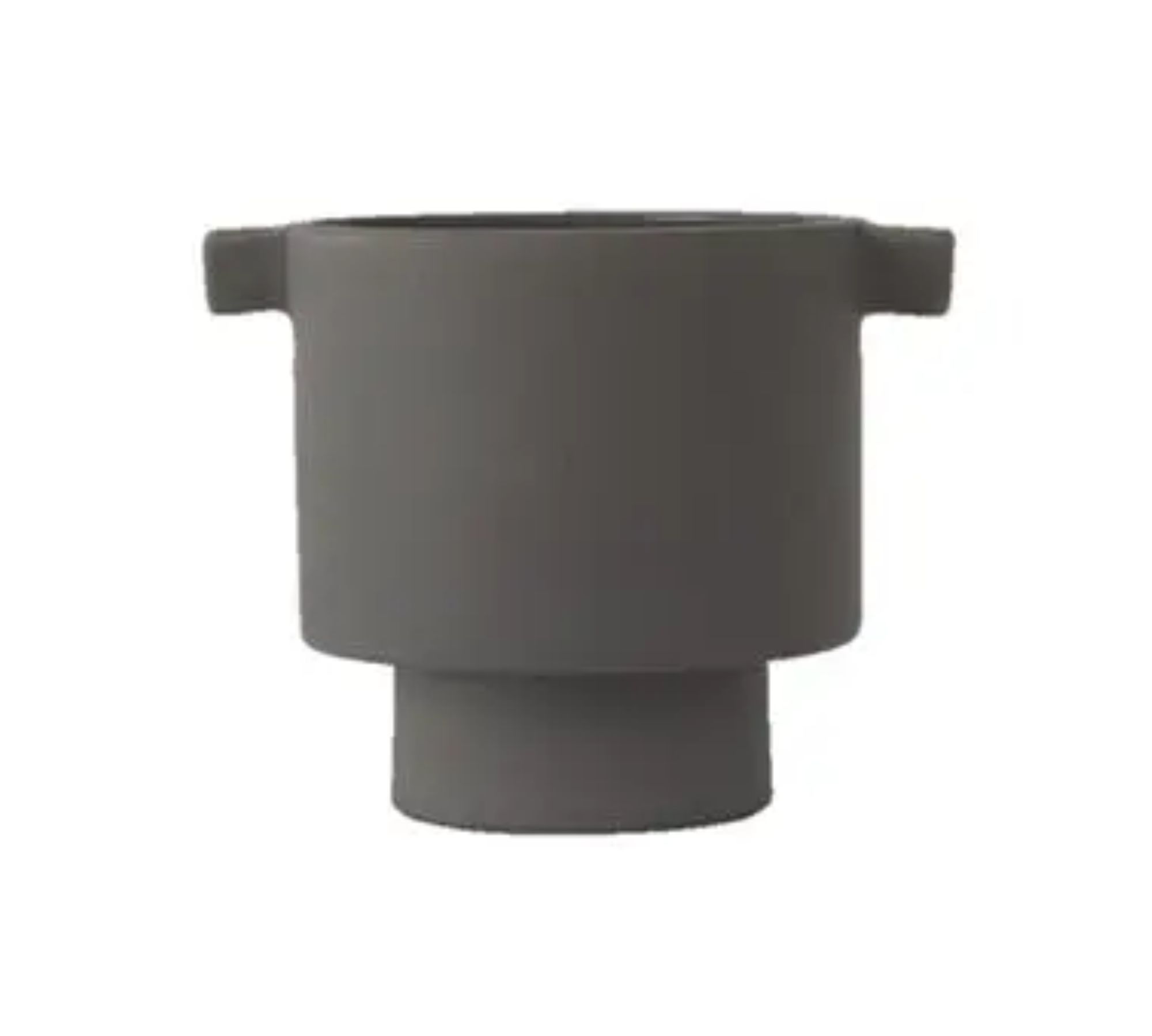 Inka Kana Pot Small Ceramic Anthracite