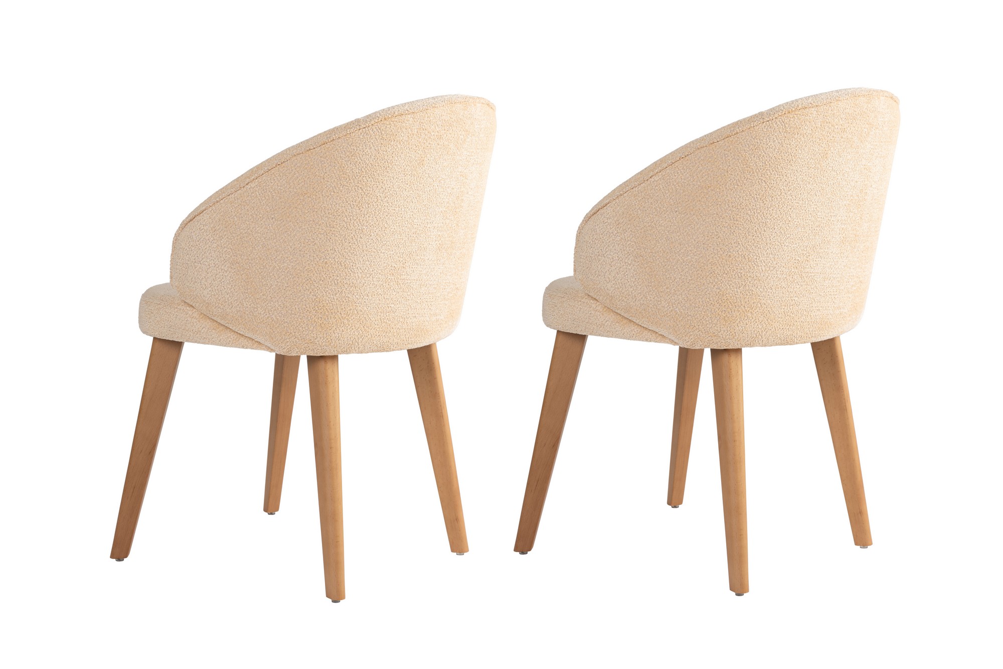 2x Bentley Dining Chair Wood Veneer Cream White