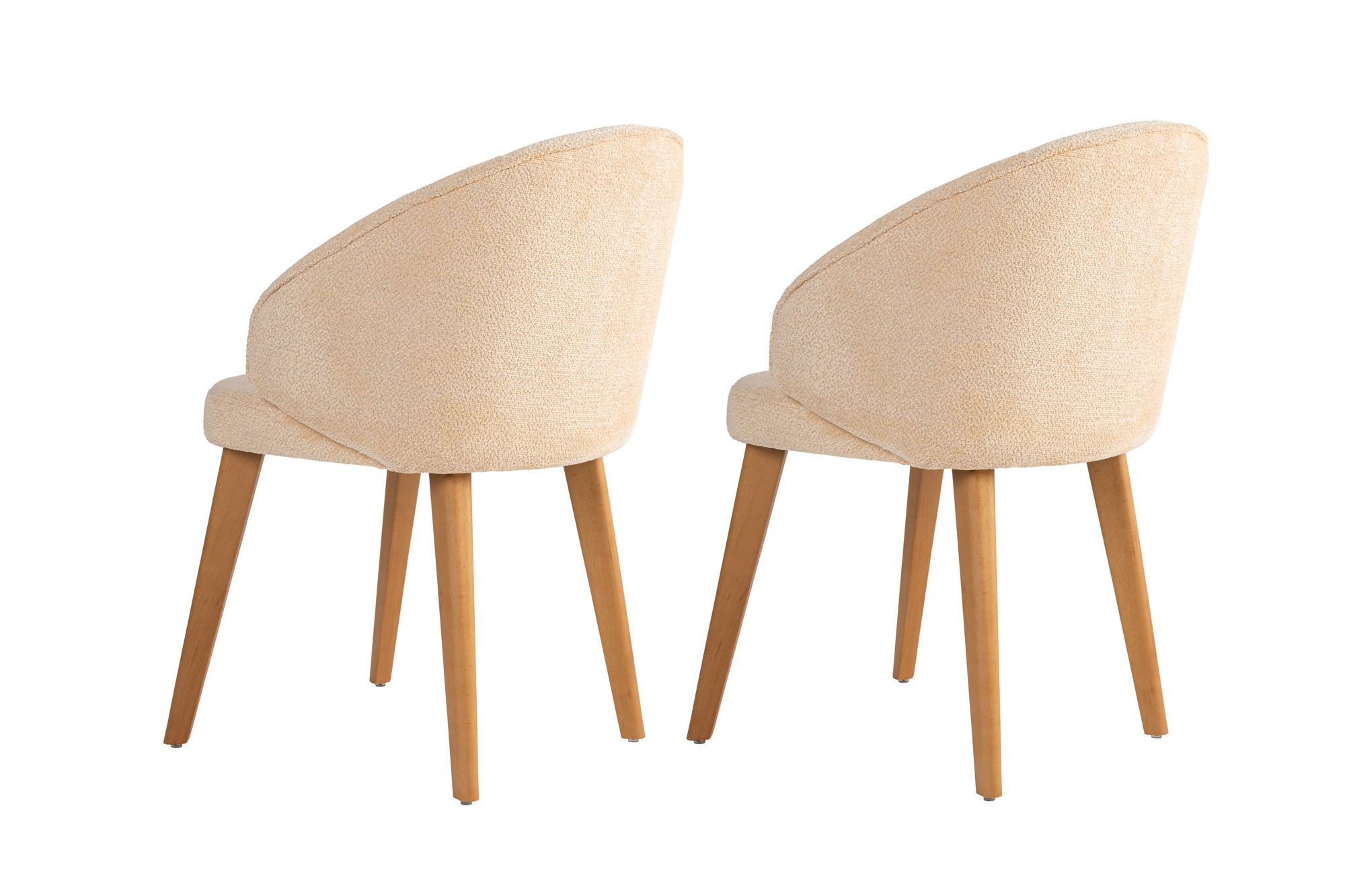 2x Bentley Esszimmerstuhl Holzfurnier Cremeweiß