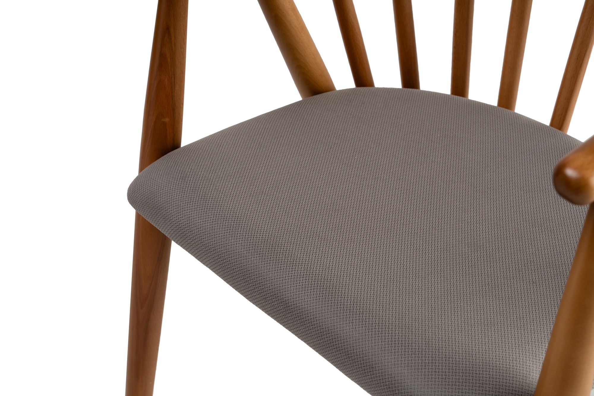 Doris Armlehnstuhl Holzfurnier Grau