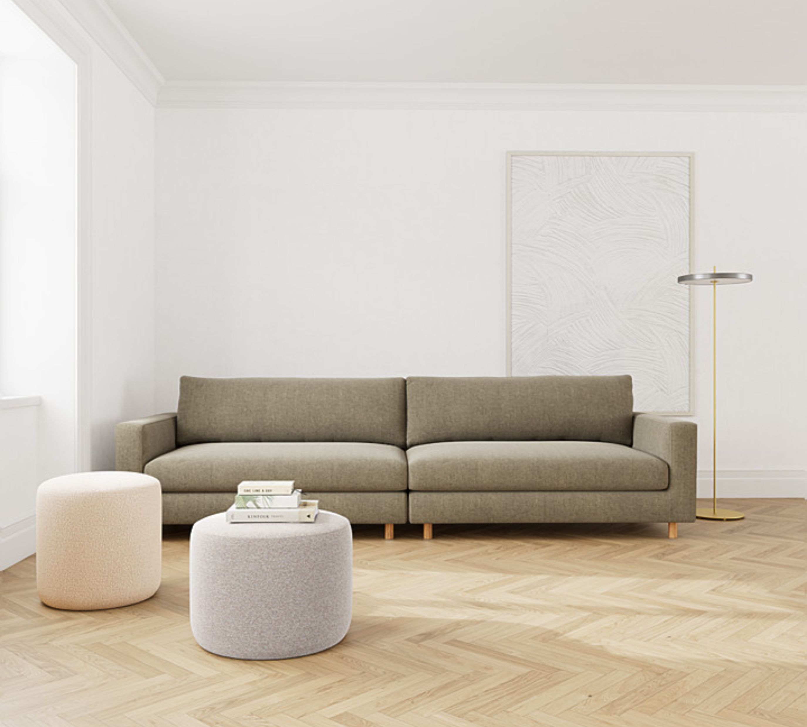 Douglas Sofa 4-Seater Free Sage