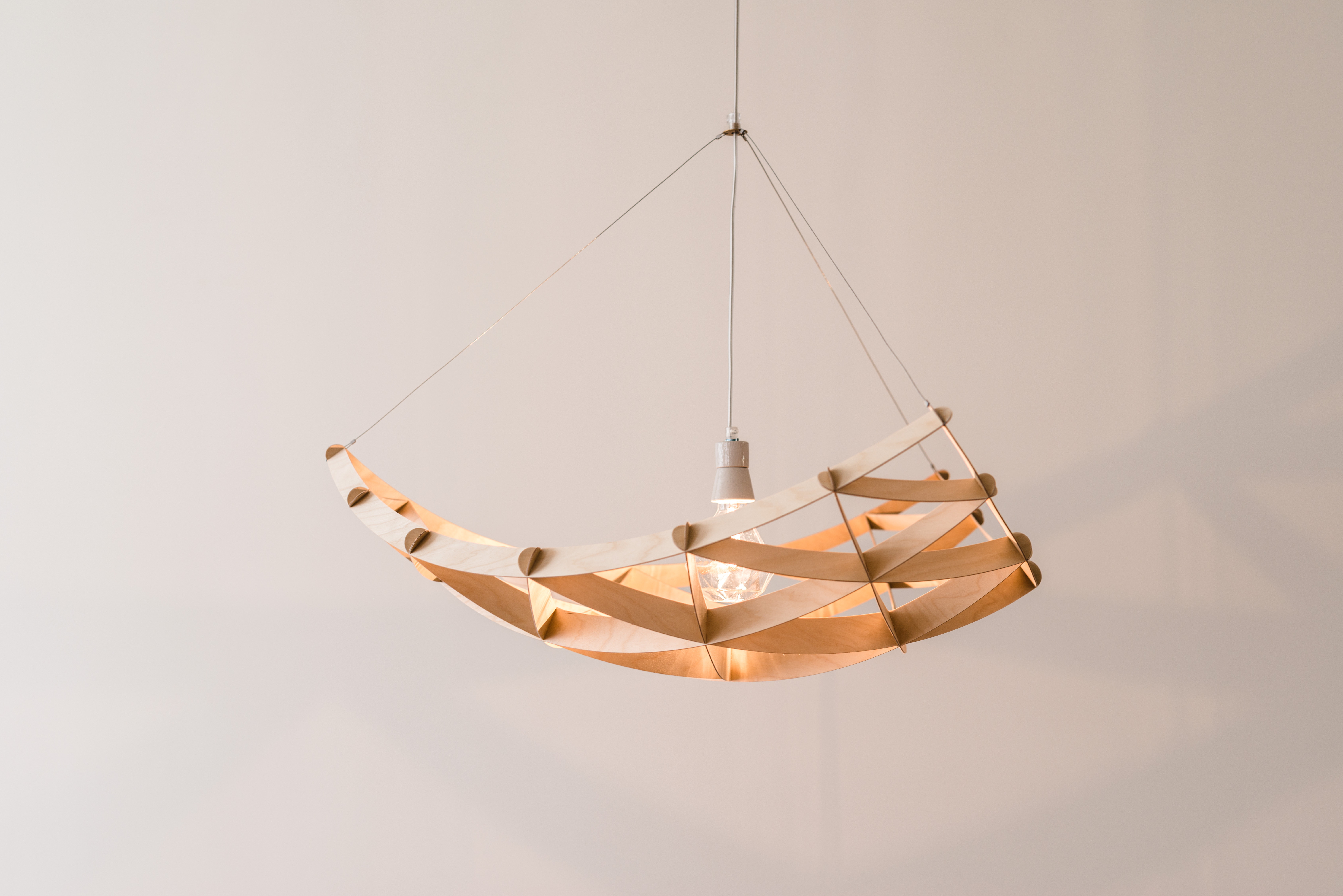 RAI Lampada a sospensione Legno Naturale