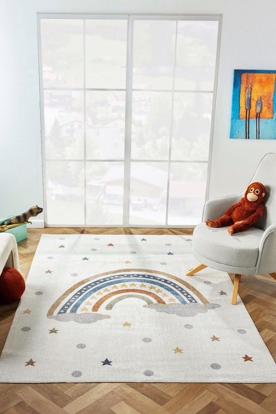 Bohem Kids Rainbow Rug Multicolor