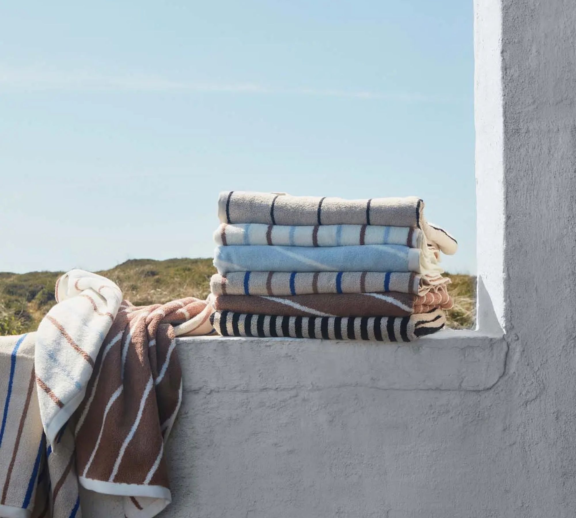 Raita Towel Organic Cotton Blue Striped