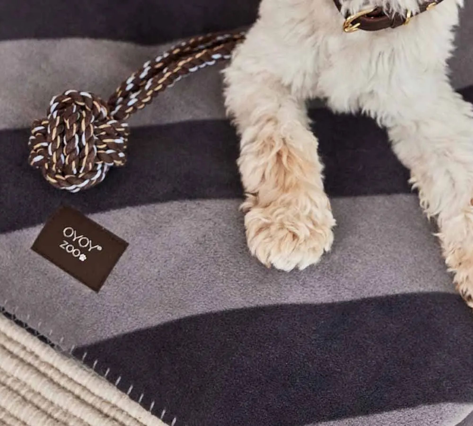 Kaya Dog Blanket Large Polyester Gray