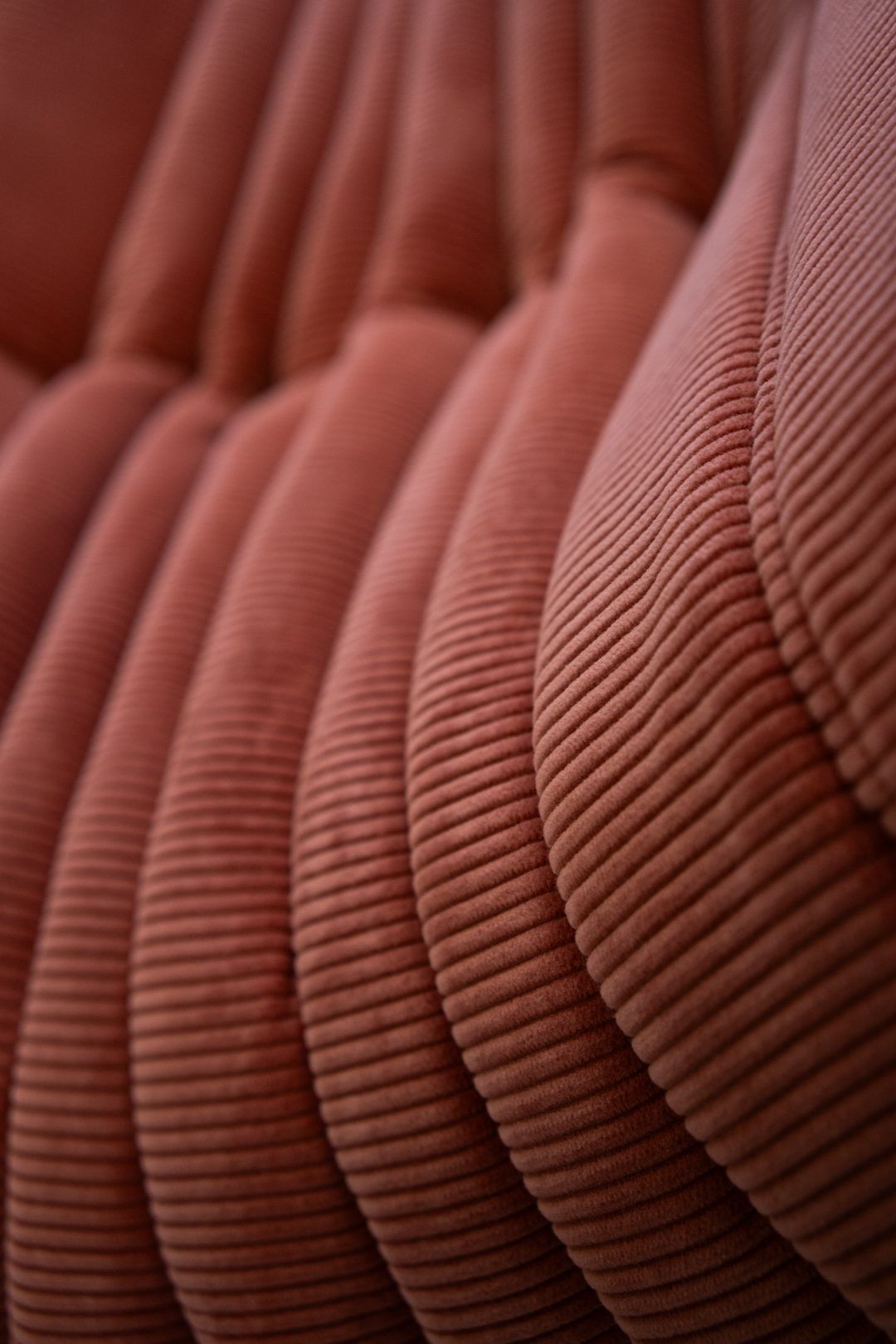 Togo armchair and ottoman set Cord Coral