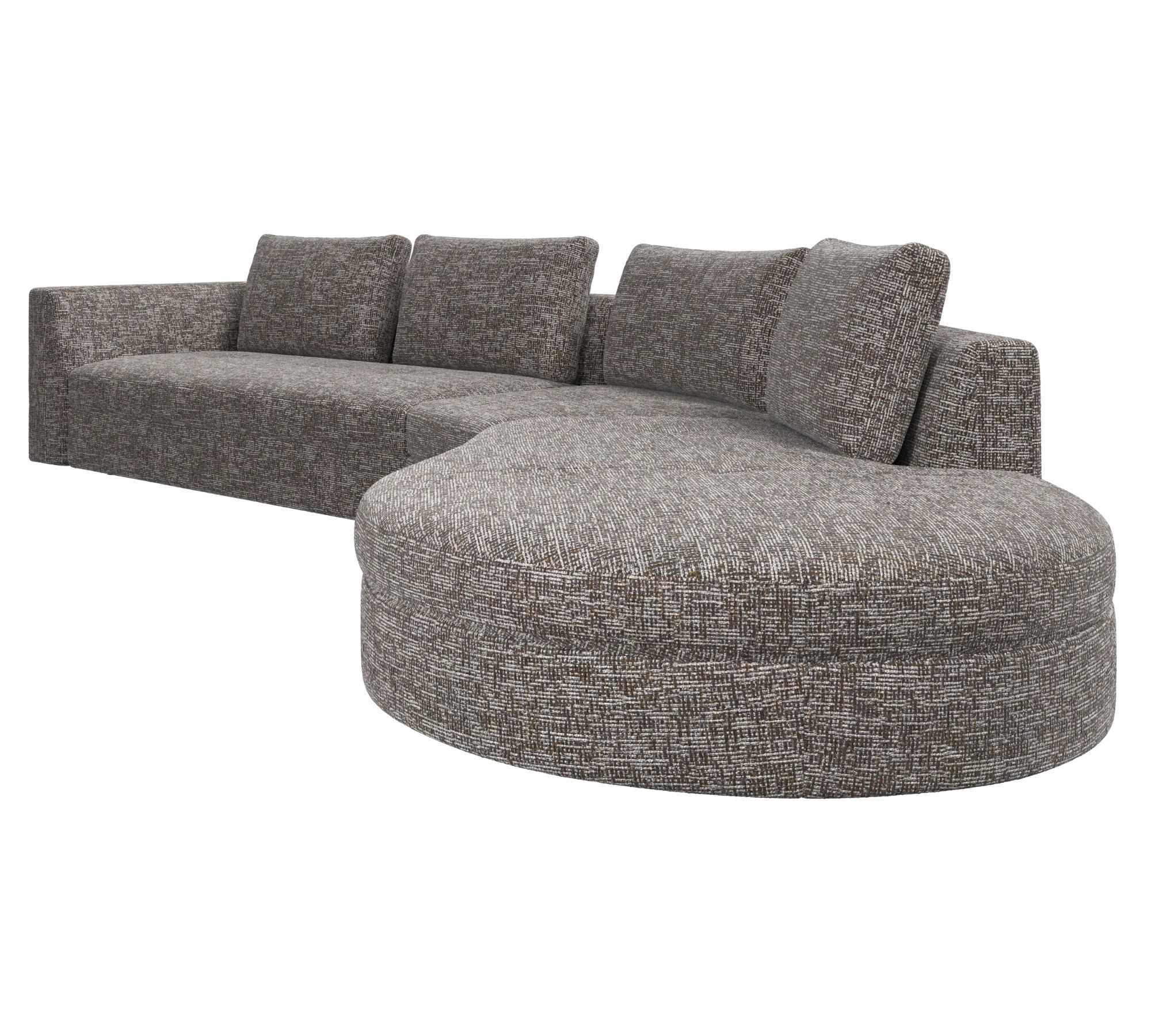 Bergamo Sofa 4-seater Tuscany fabric brown