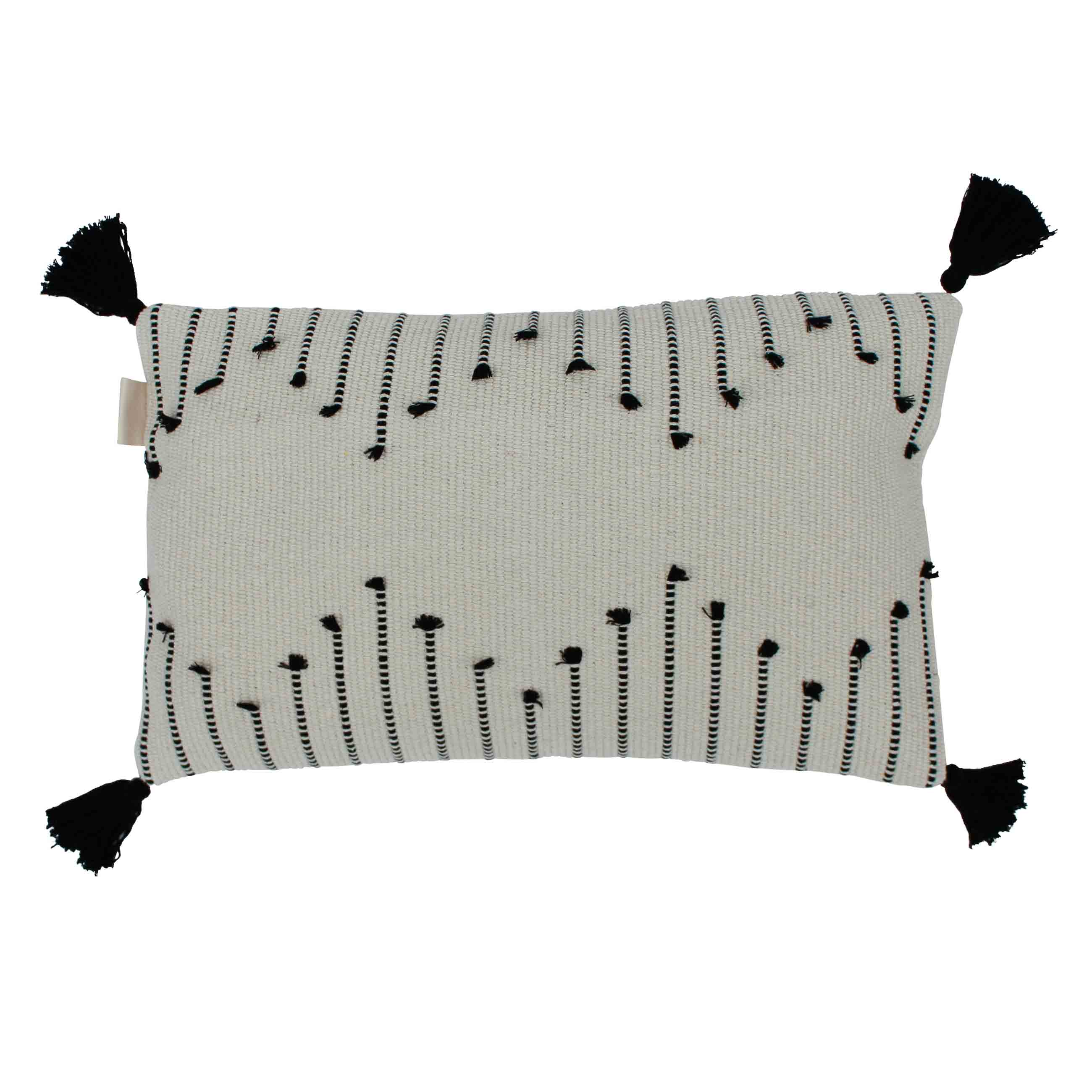 Lands & Pits Fringe Pillowcase Cotton Natural