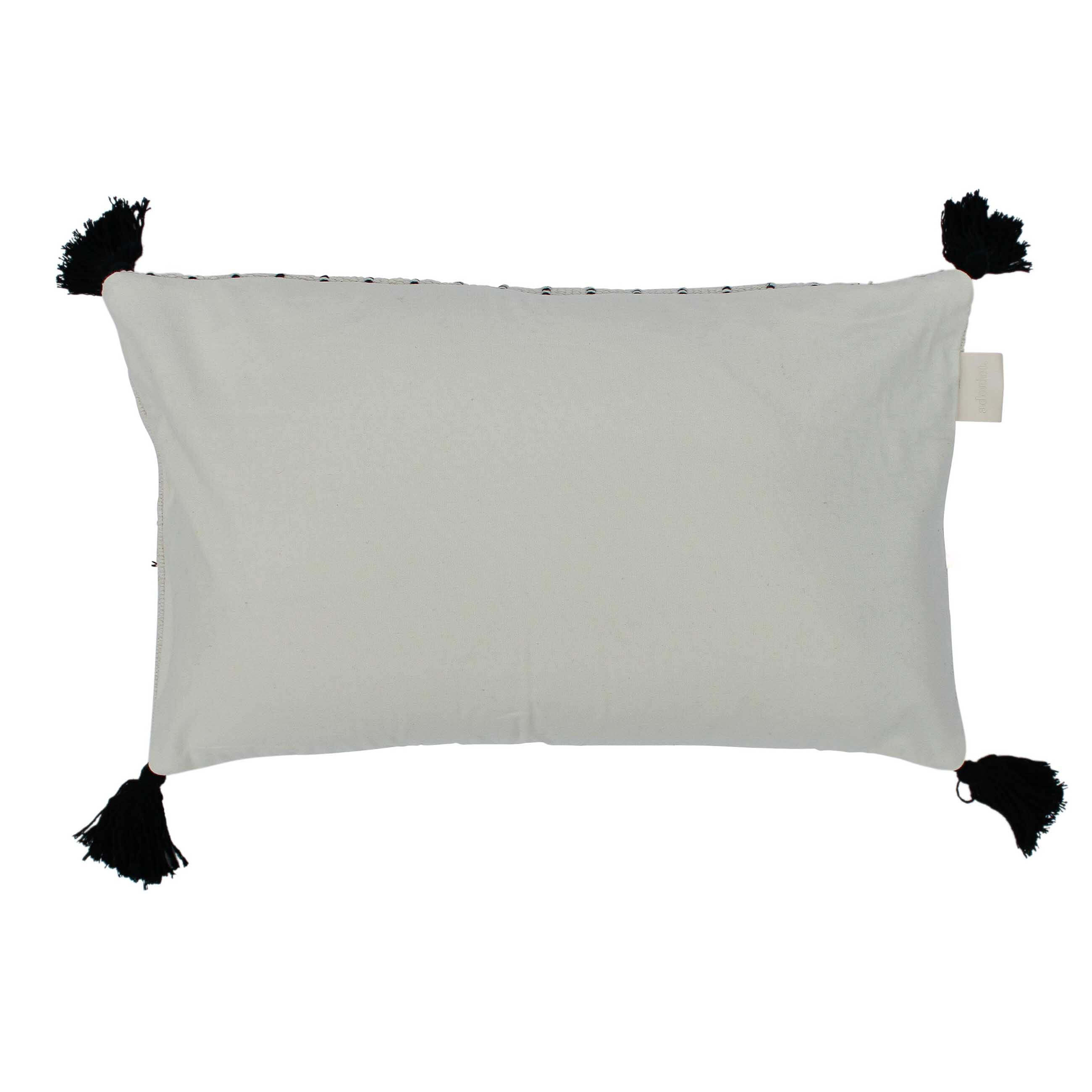 Lands & Pits Fringe Pillowcase Cotton Natural