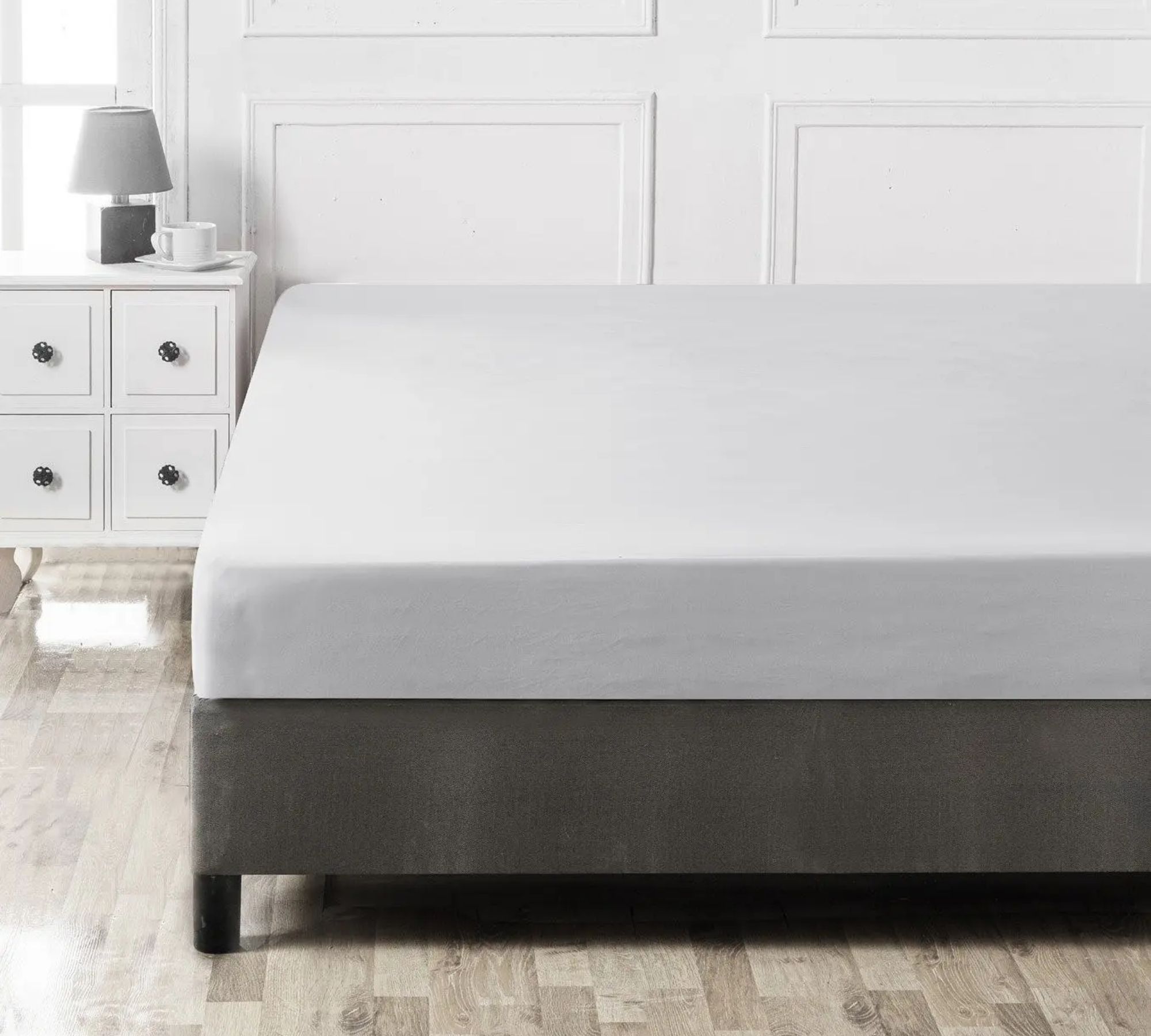 Fitted sheet Cotton Grey 100cm x 200cm