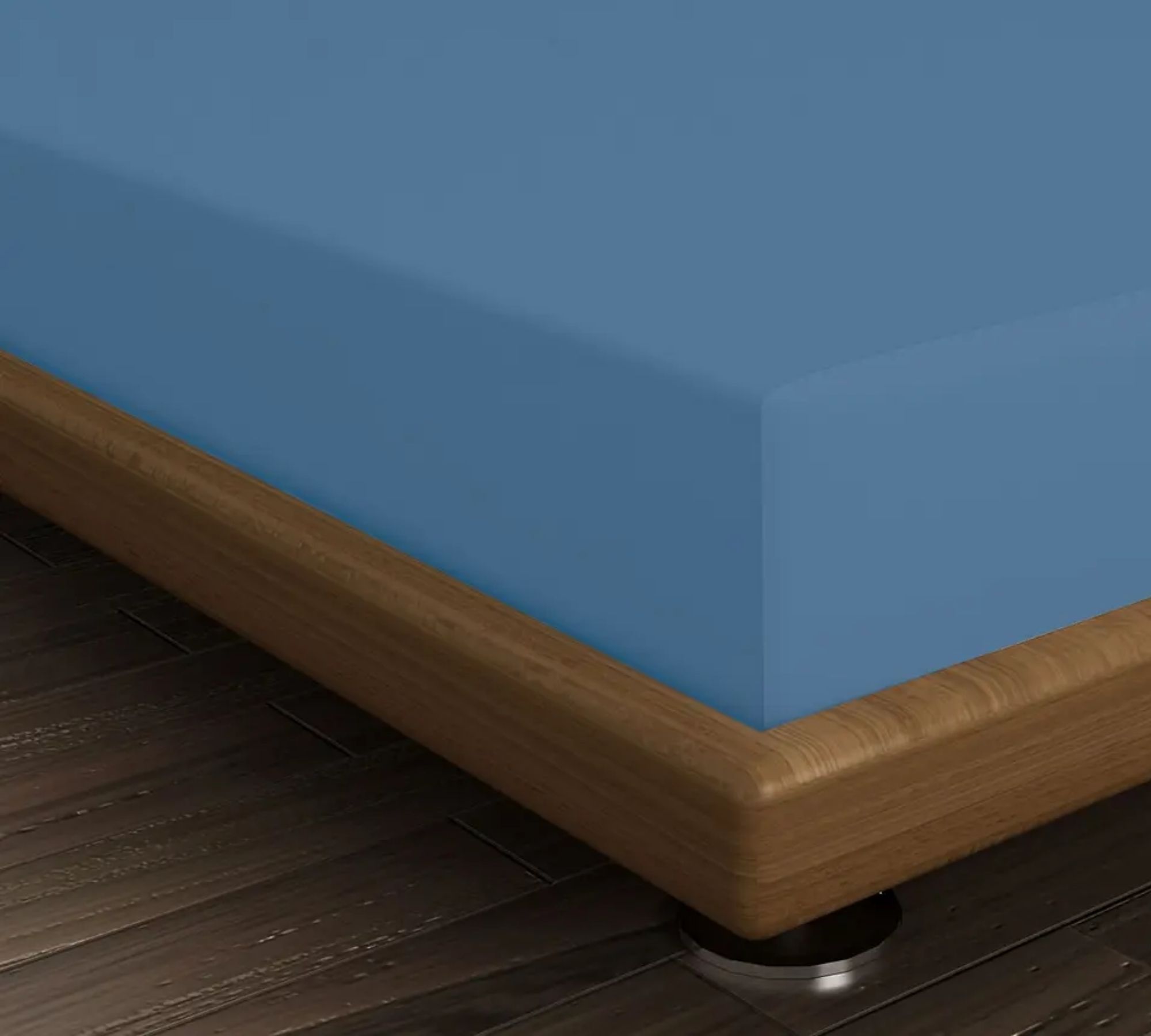 Fitted sheet cotton blue 100cm x 200cm