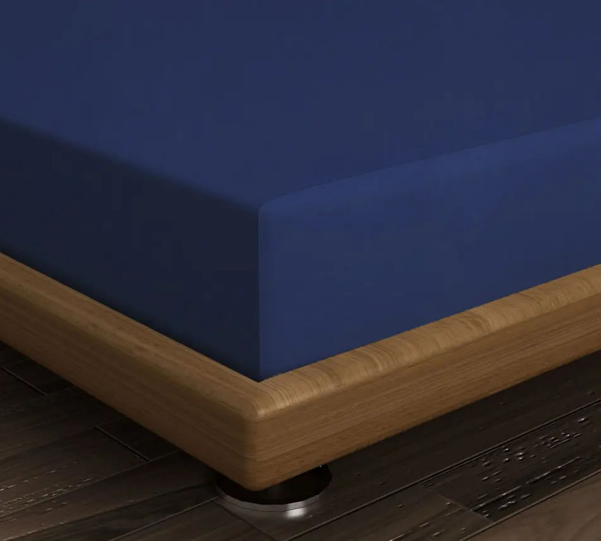 Fitted sheet cotton blue 100cm x 200cm