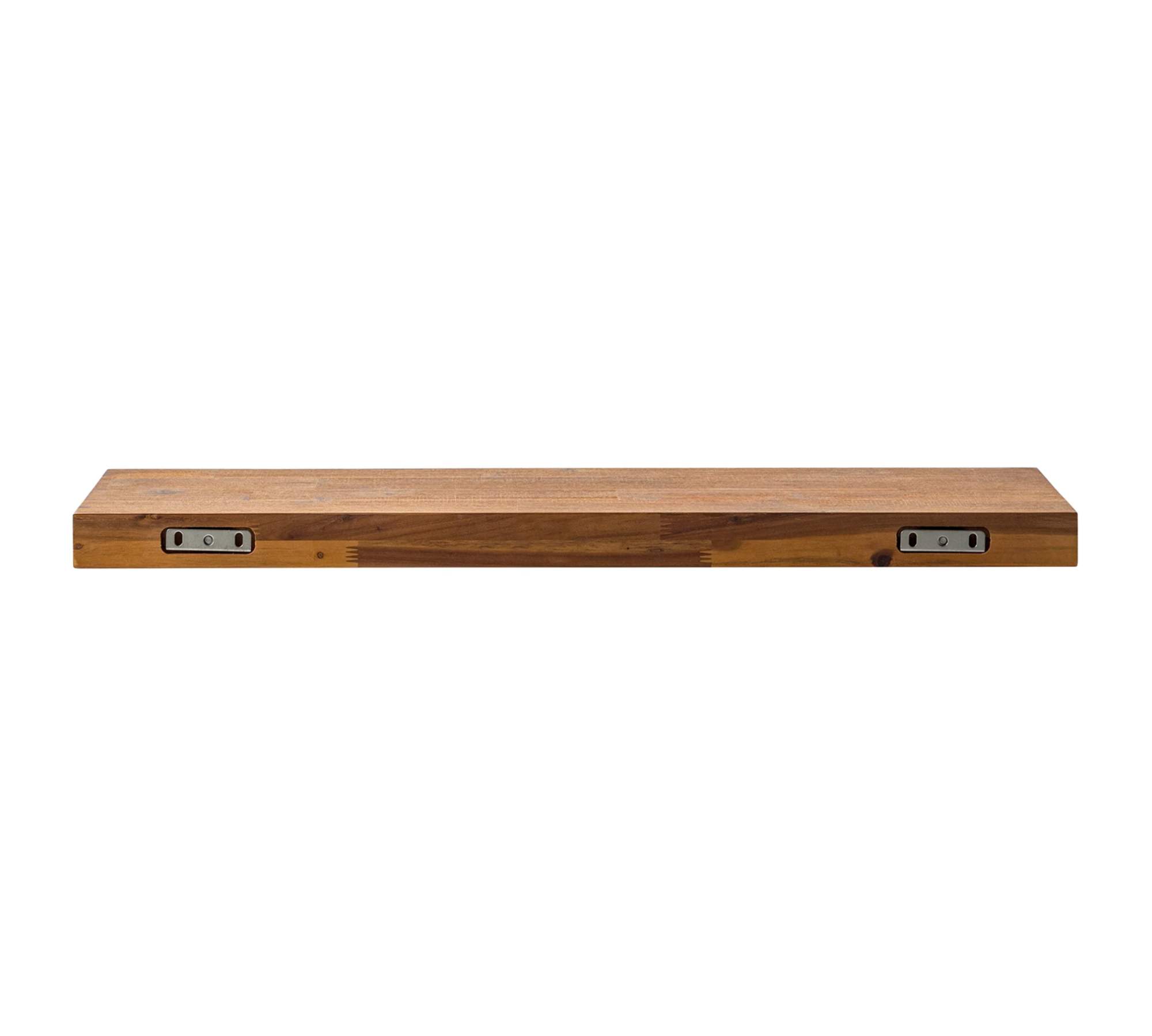 Solid wood acacia wall shelf