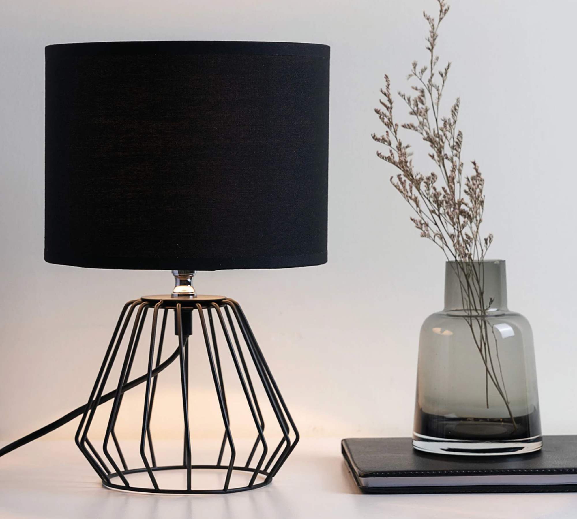 Table lamp 1-light fabric Aluminum