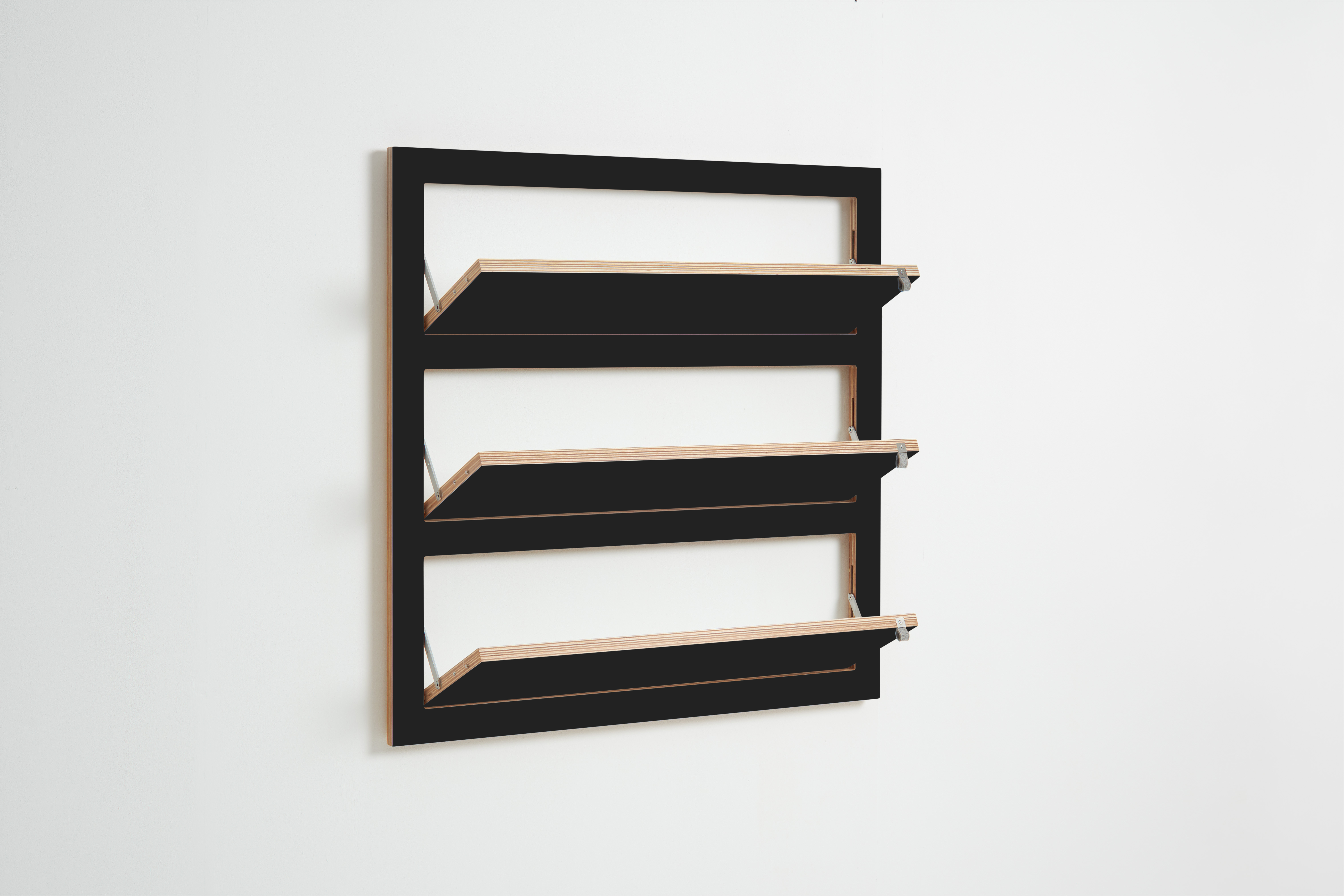 Fläpps Shoe Rack Wood Black 80x80cm