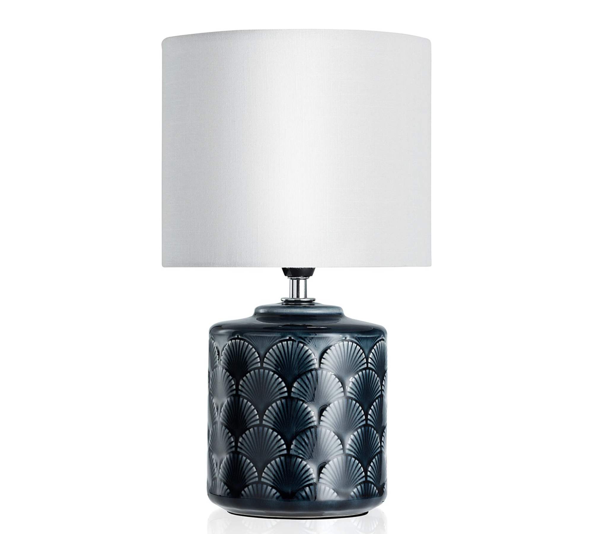 Table lamp 1-flame mixed fabric ceramic
