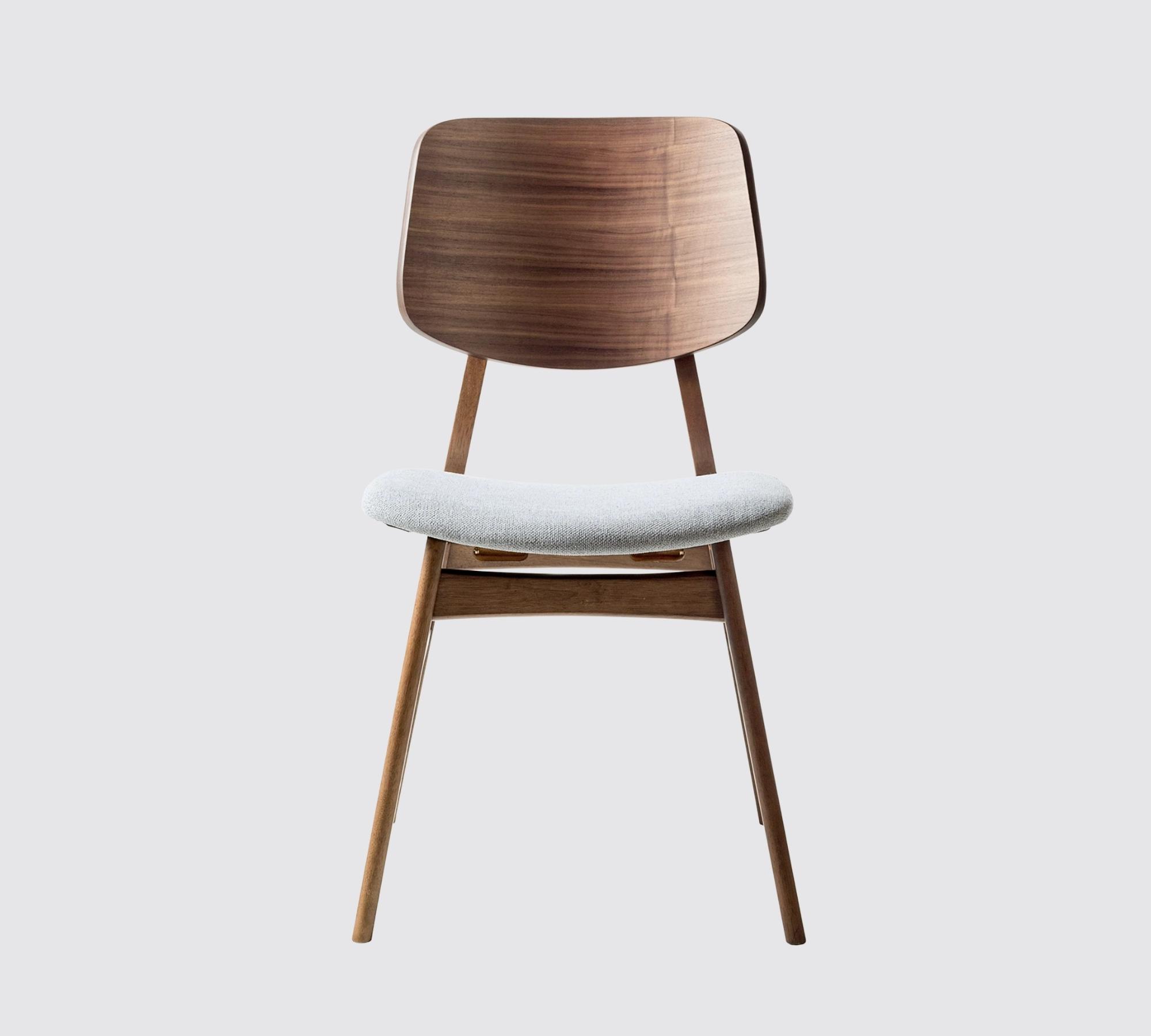 2x Dining chair Rubberwood and textile grey