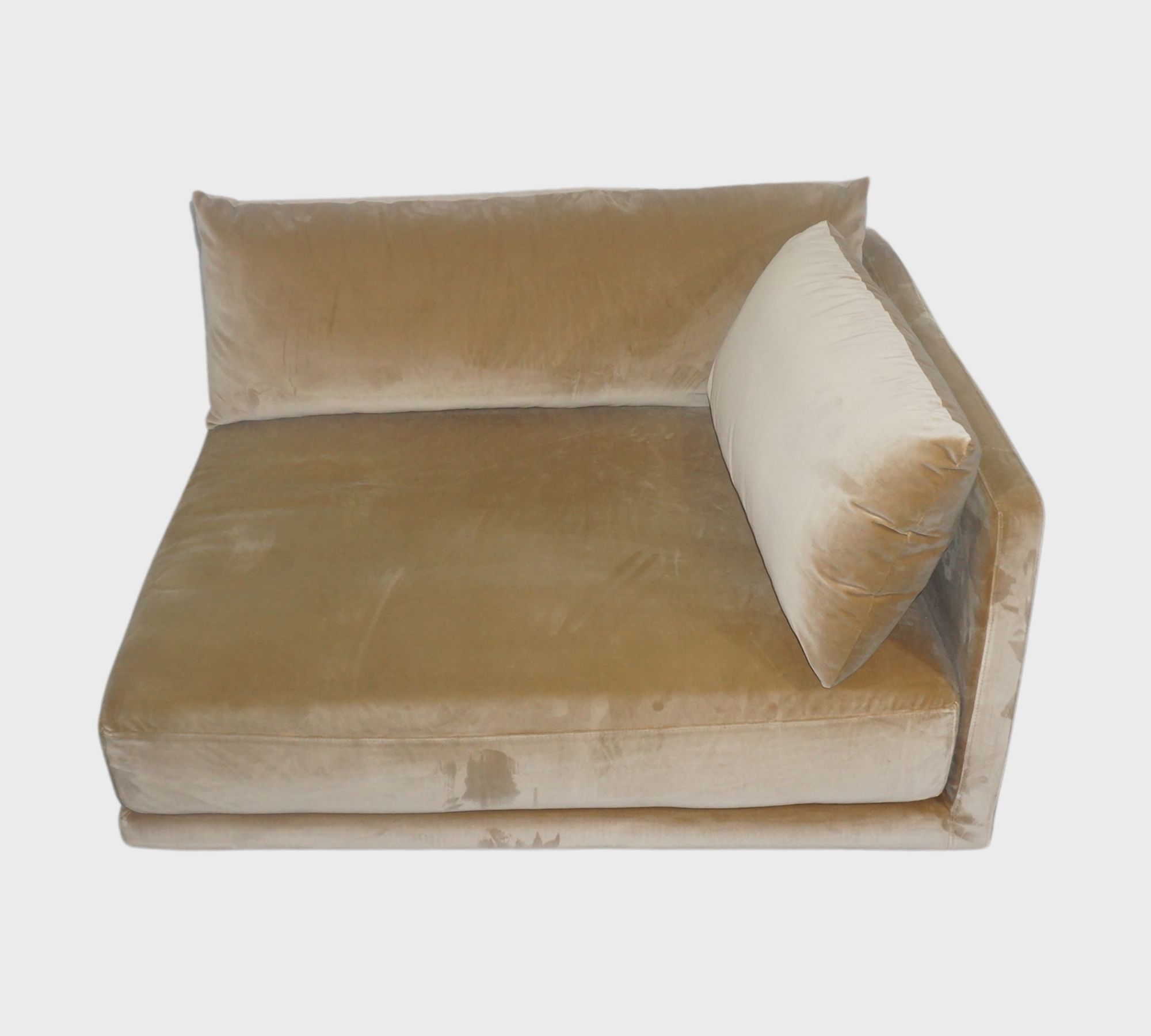 Vincent 1-seater module, right, matte beige velour