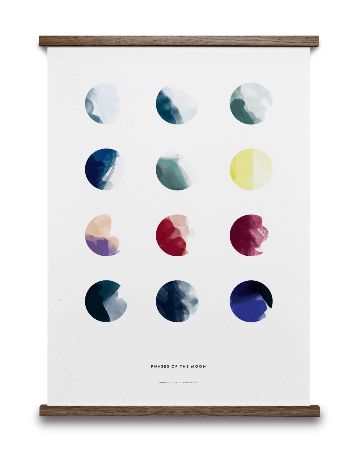 Moon Phases Art Print Multicolored