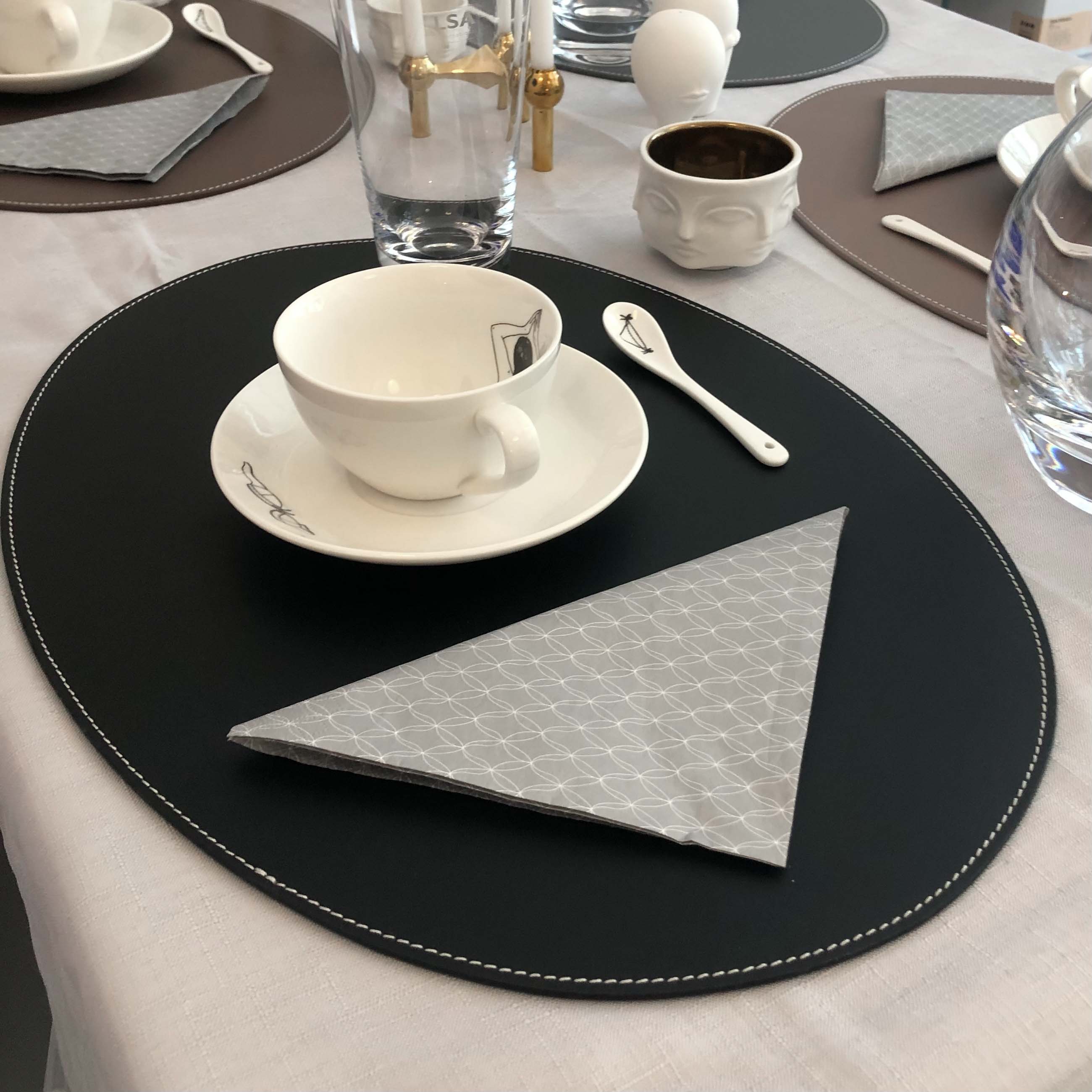 Placemat Leather Black