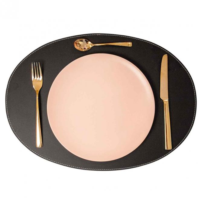 Placemat Leather Black